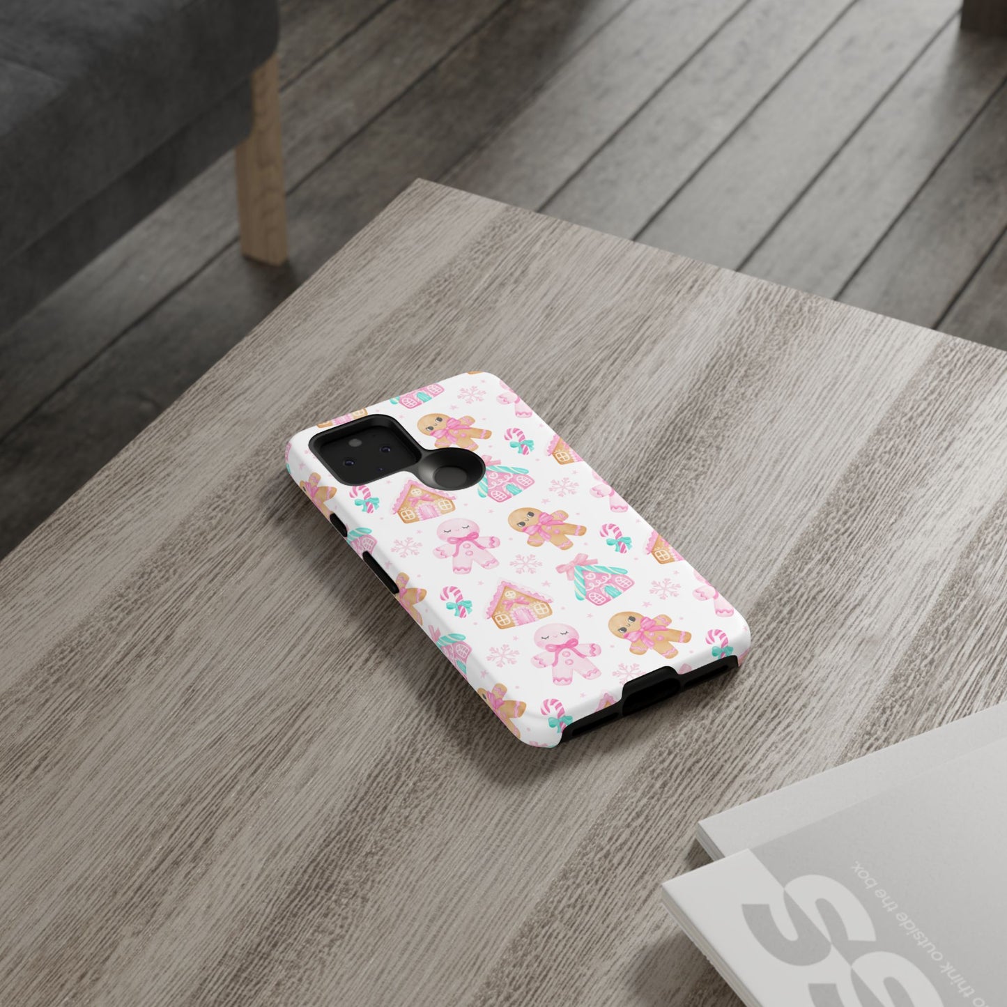 Gingerbread House & Candy Cane Phone Case – Cute Holiday Cover for iPhone, Samsung & Pixel