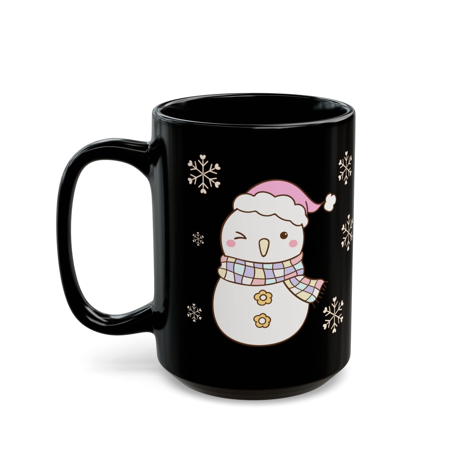 Snowman Christmas Mug, Cute Holiday Drinkware for Winter, Gift for Him/Her, Ceramic Coffee Cup, Snowfall Decoration