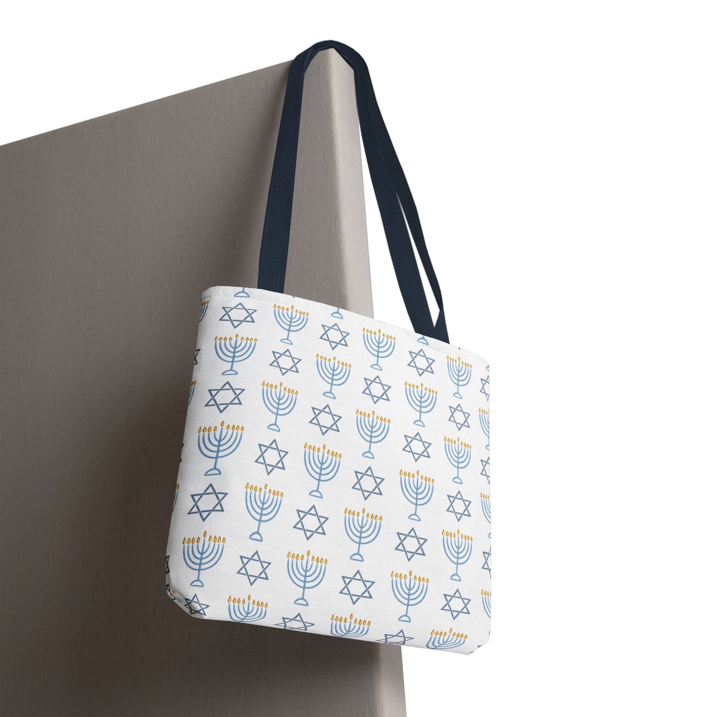 Hanukkah Celebration Tote Bag – Menorah & Star of David Design