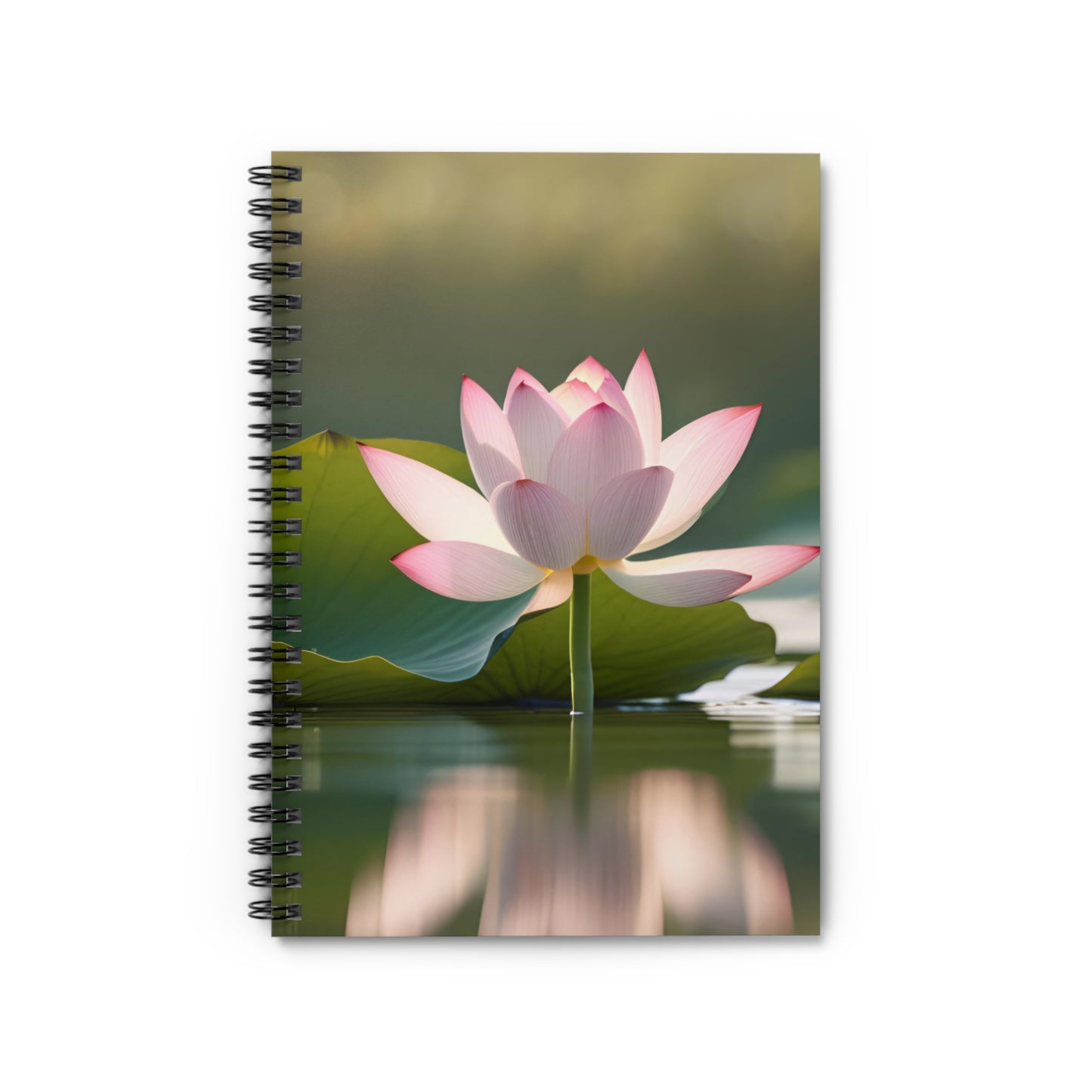 Pink Lotus Blossom Spiral Notebook - Ruled Journal, Floral Stationery, Meditation Gift, Eco-Friendly Notebook, Writer's Companion