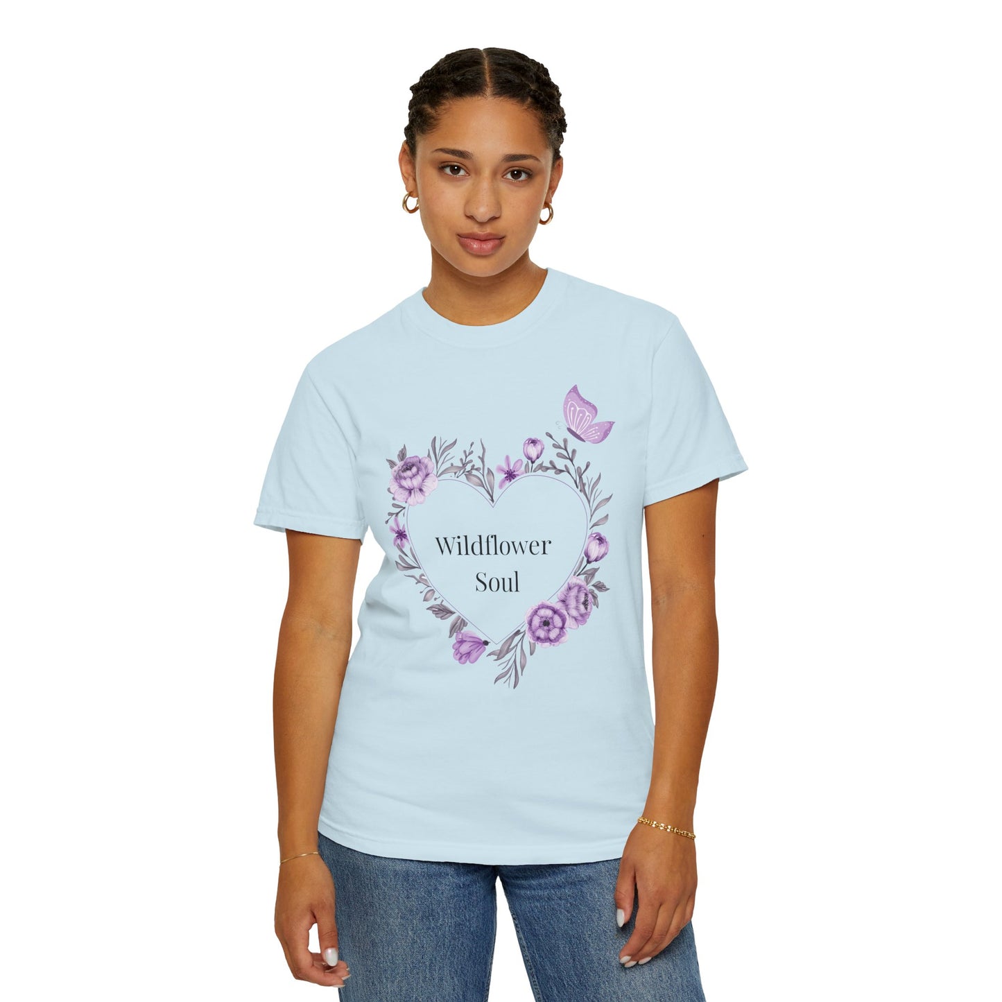 Wildflower Soul T-Shirt - Floral Heart Tee, Botanical Style Shirt, Gift for Nature Lovers, Casual Wear