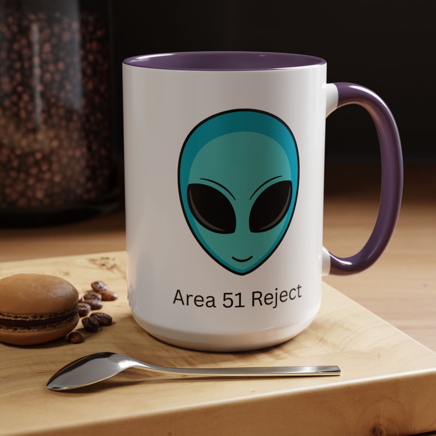 Alien Themed Coffee Mug - Area 51 Reject, Sci-Fi Gift, Quirky Mug, UFO Lovers, Unique Kitchenware