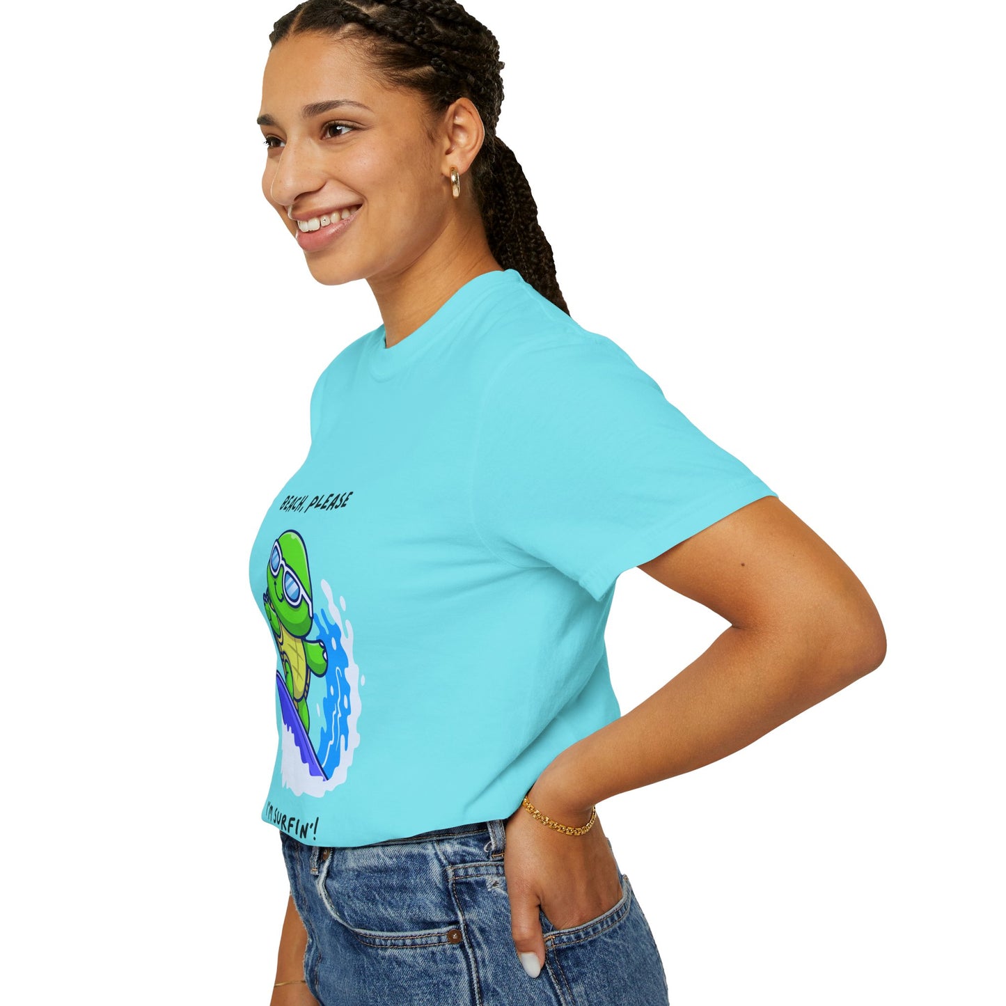 Surfing Turtle T-Shirt, Beach Vibes Tee, Unisex Summer Shirt, Casual Gift for Beach Lovers, Vacation Apparel, Funny Surf Shirt