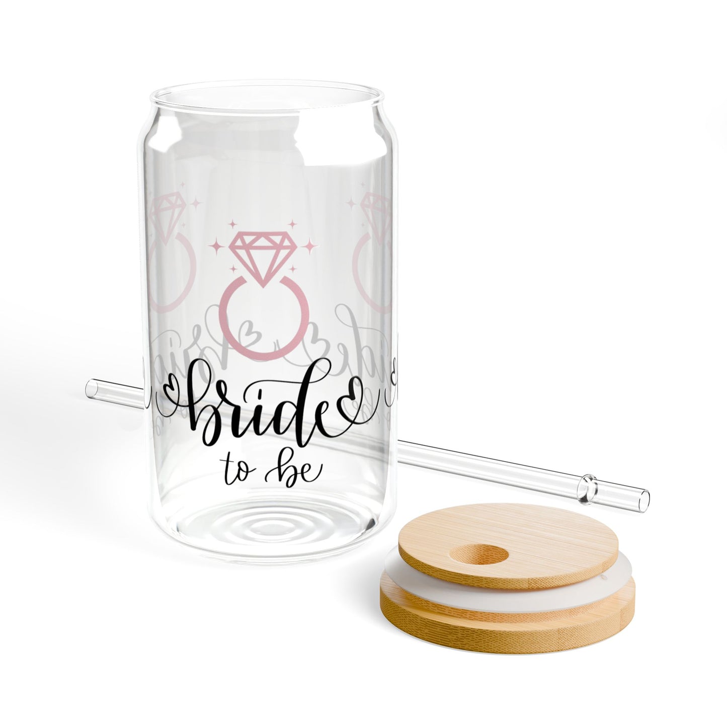 Bride To Be Glass, 16oz Sipper Cup, Bridal Shower Gift, Engagement Party Cup, Bachelorette Drinkware