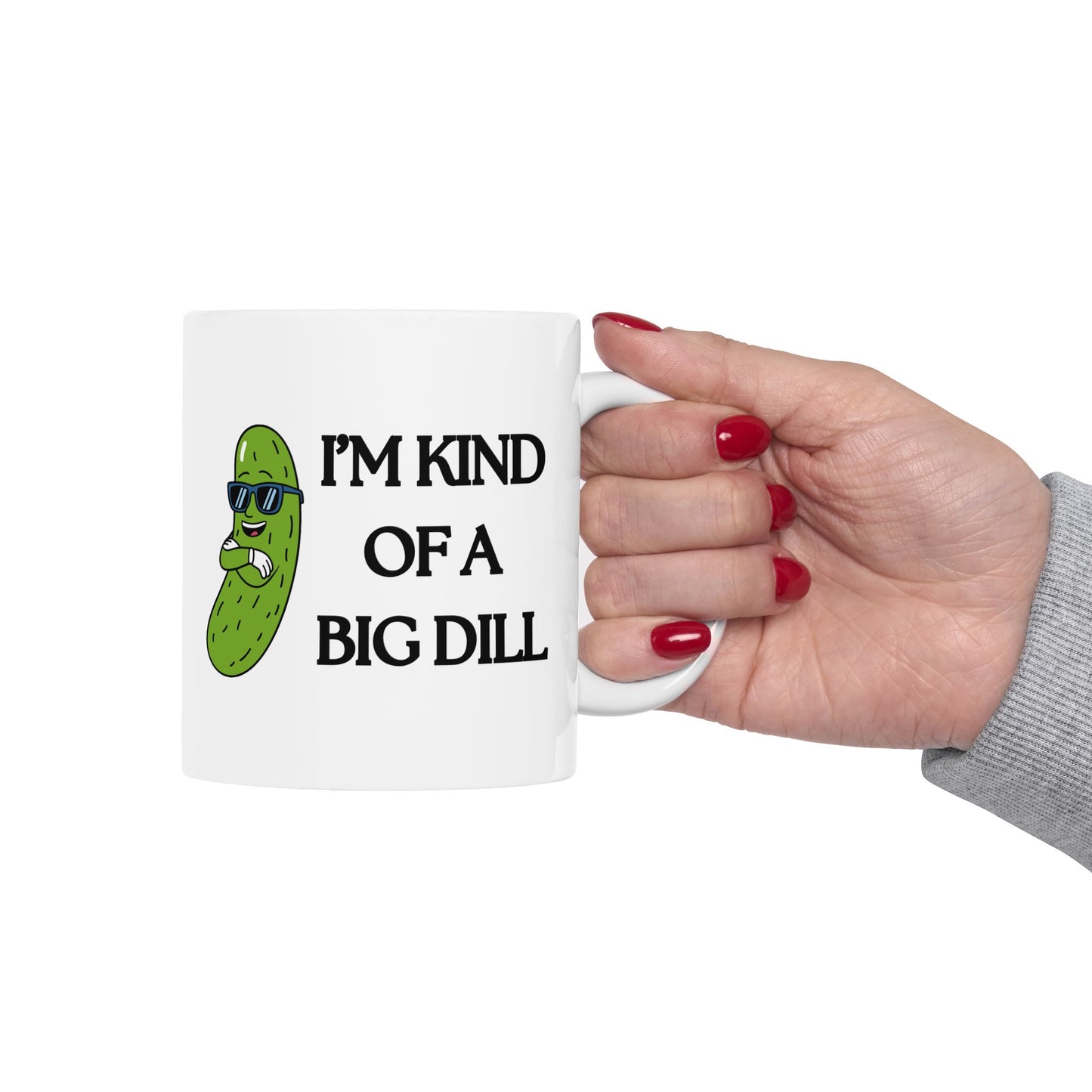Funny Pickle Mug, Quirky Ceramic Cup, Gift for Friends, Coffee Lover's Humor, Kitchen Decor, Unique Present for Any Occasion