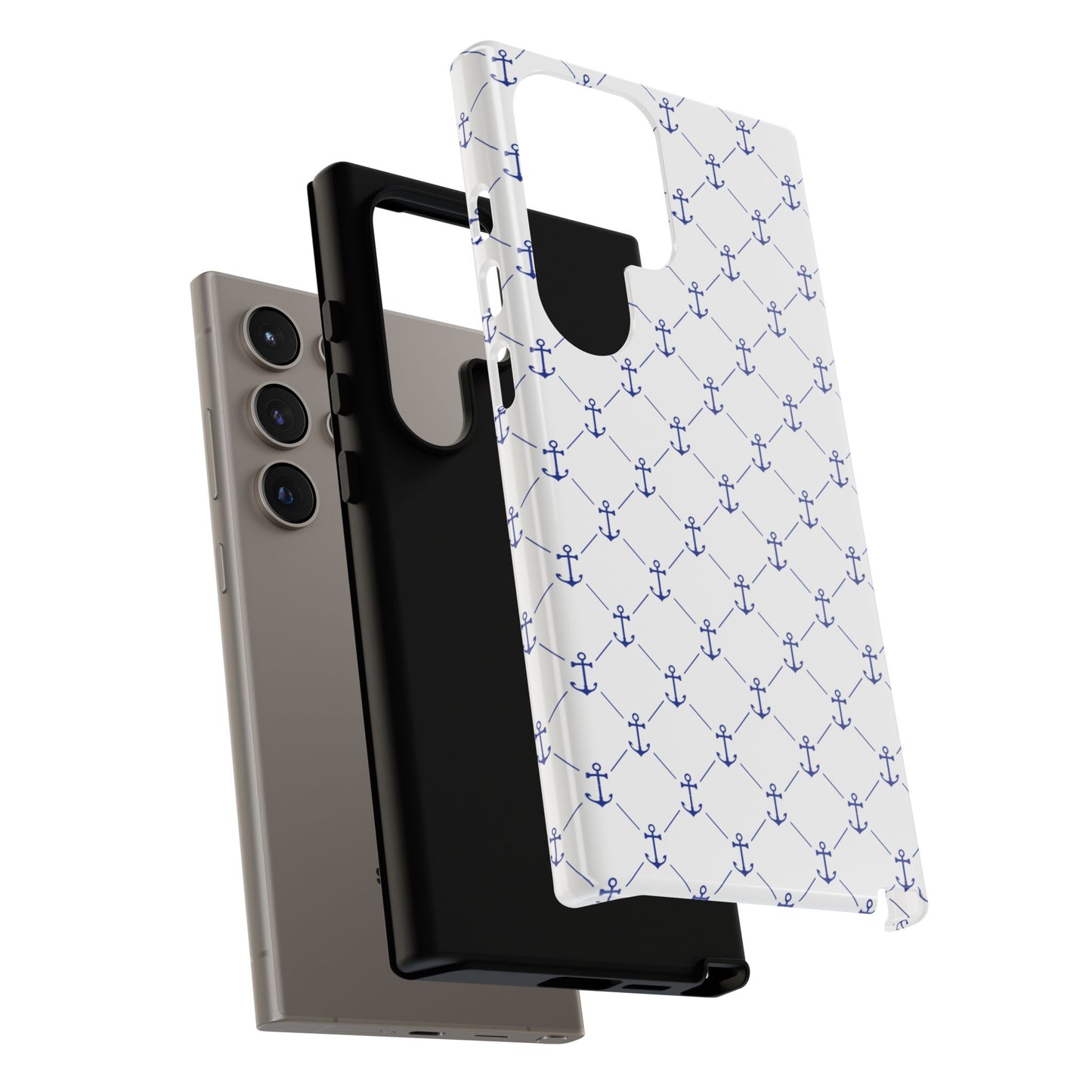 Blue Anchor Phone Case: Nautical Design for Maritime Lovers, Gifts for Sailors, Beach Lovers' Accessories, Great for Summer