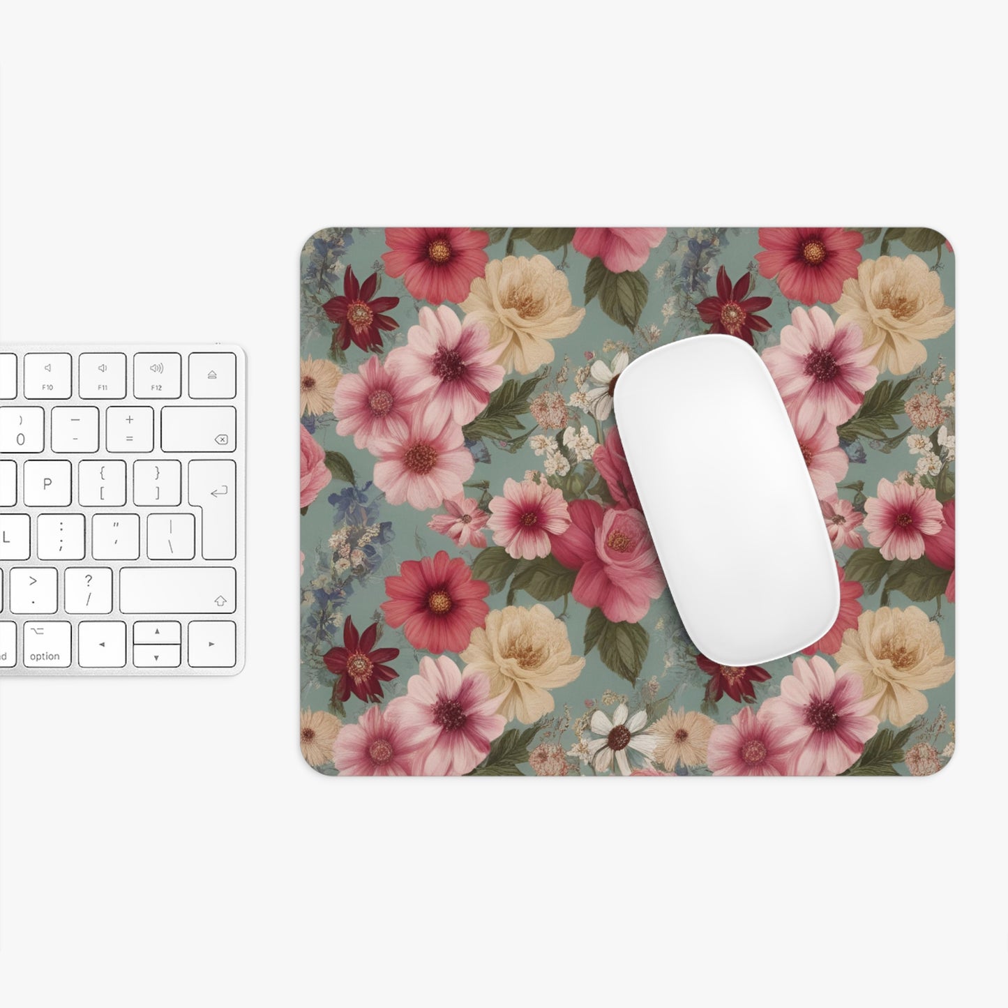 Pink Floral Mouse Pad | Office Decor Gift for Flower Lovers, Computer Accessory, Desk Decor, Stylish Office Supplies, Cute Mousepad