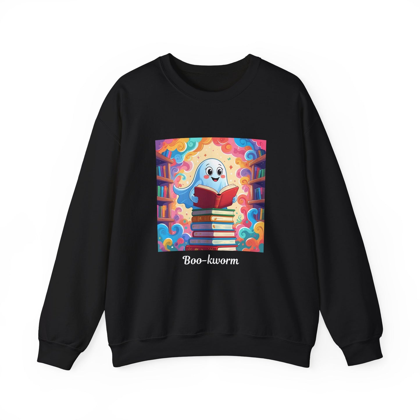 Boo-kworm Sweatshirt, Cute Animal Crewneck, Cozy Gift for Book Lovers, Perfect for Reading Nights, Unique Library Apparel