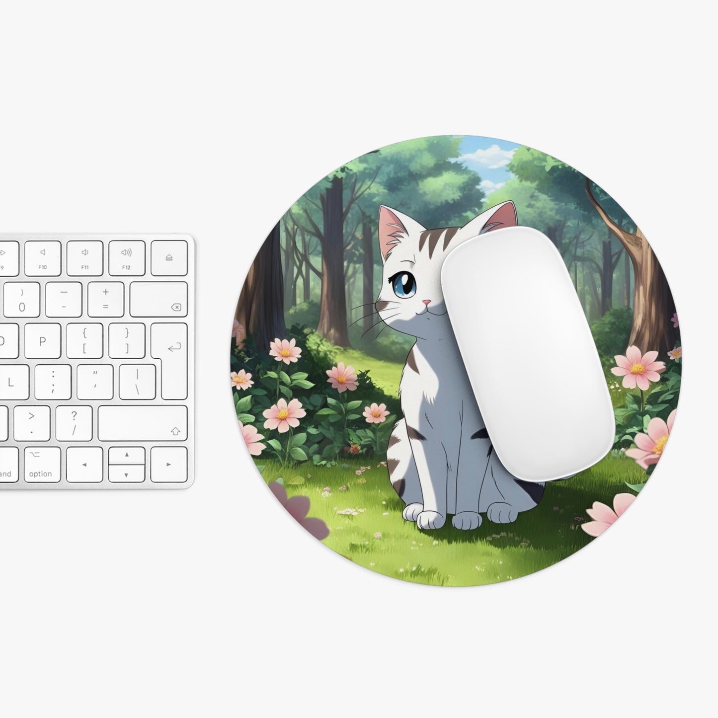 Cute Cat Mouse Pad, Anime Design Desk Accessory, Perfect Gift for Cat Lovers, Home Office Decor, Birthday Present