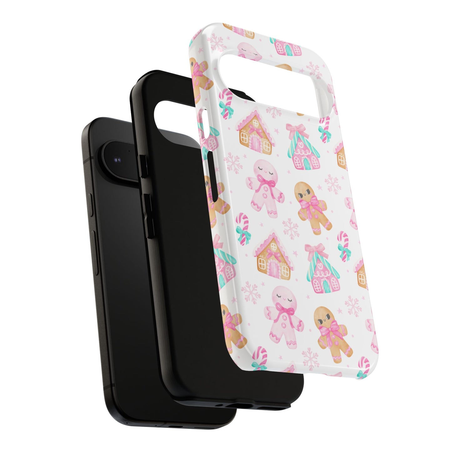 Gingerbread House & Candy Cane Phone Case – Cute Holiday Cover for iPhone, Samsung & Pixel