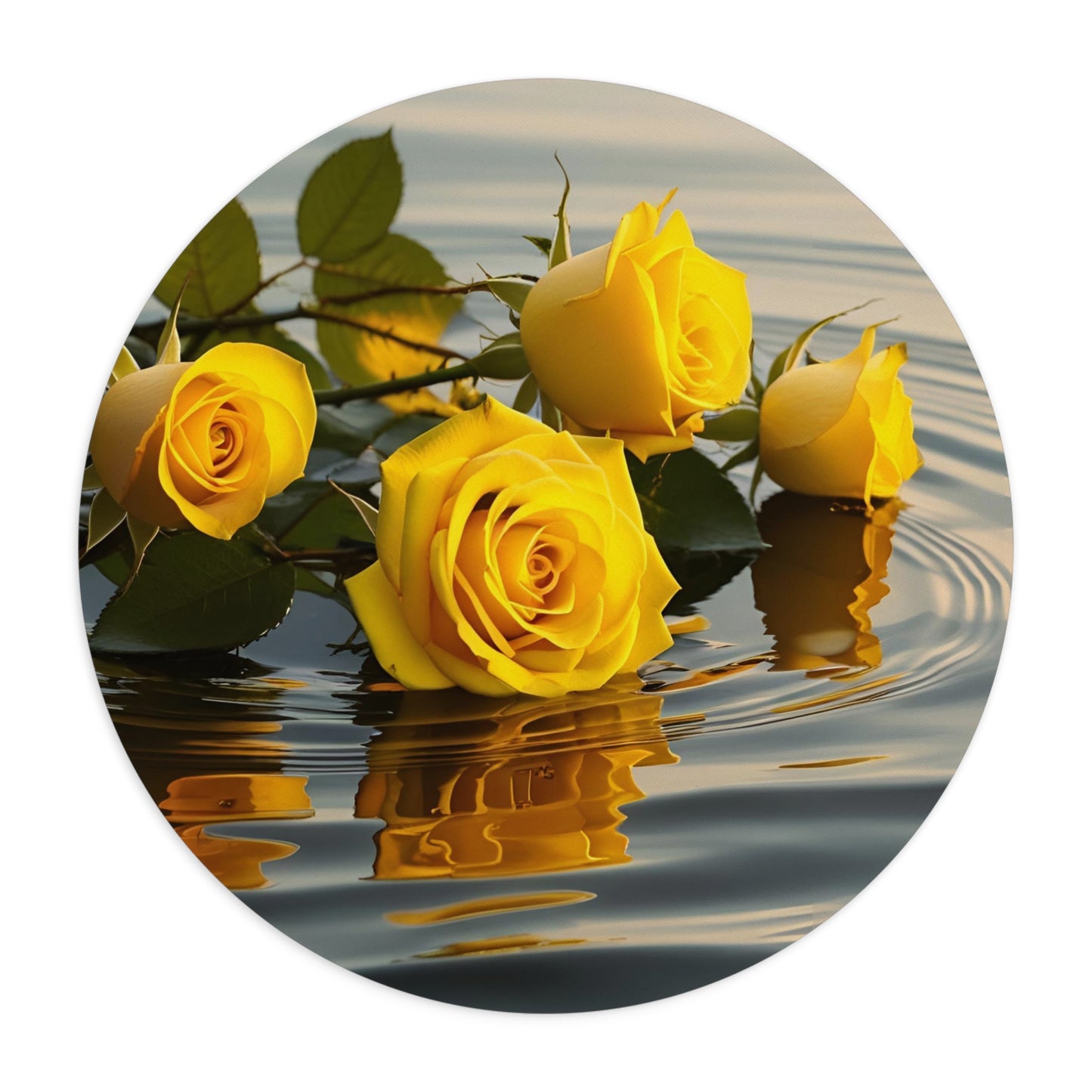 Elegant Yellow Roses Mouse Pad | Floral Design, Office Decor, Gift for Her, Work Accessories, Desk Essentials, Mother's Day