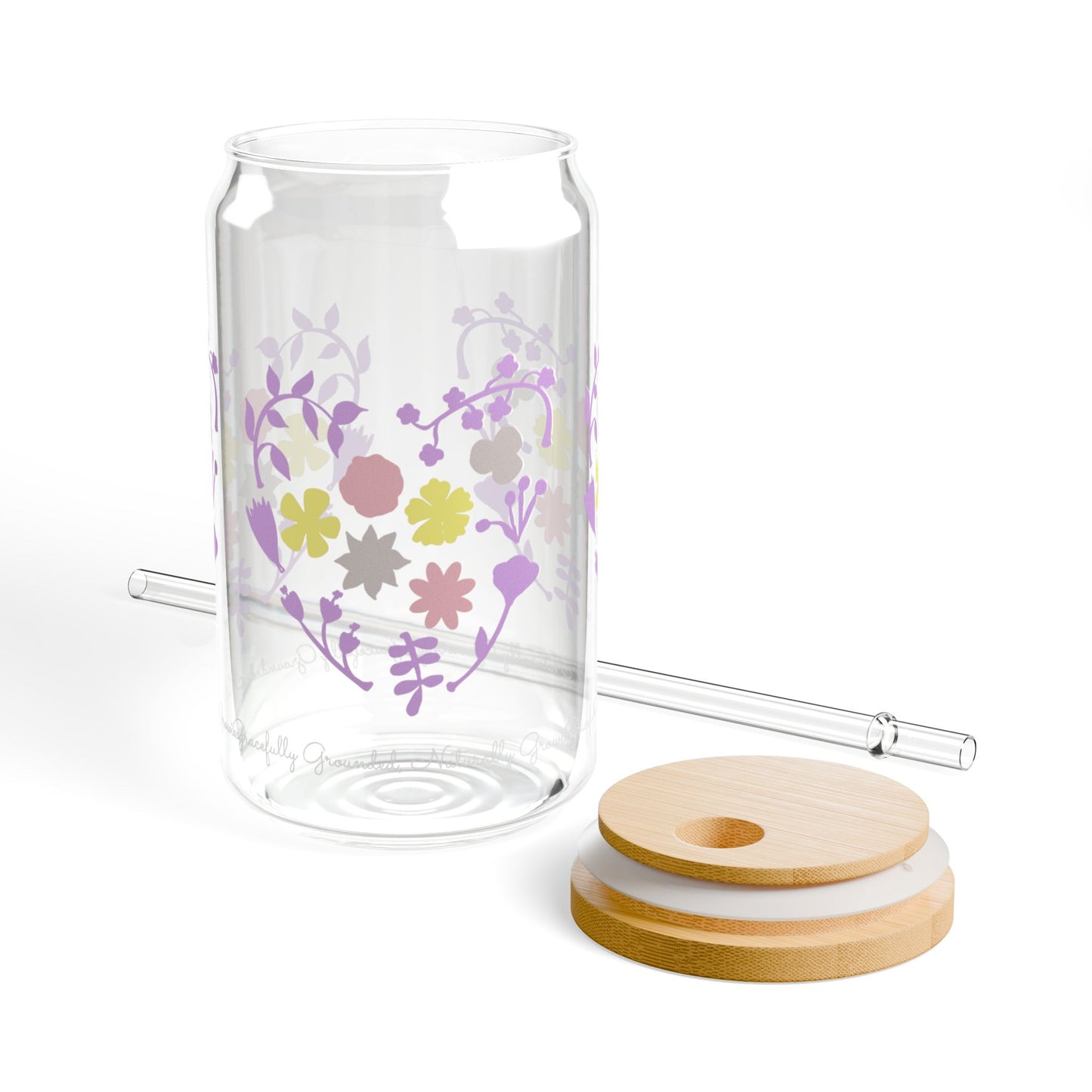 Floral Sipper Glass, 16oz | Eco-Friendly Drinkware for Summer Parties, Gifts, Home Decor, Bridal Showers, and Garden Gatherings