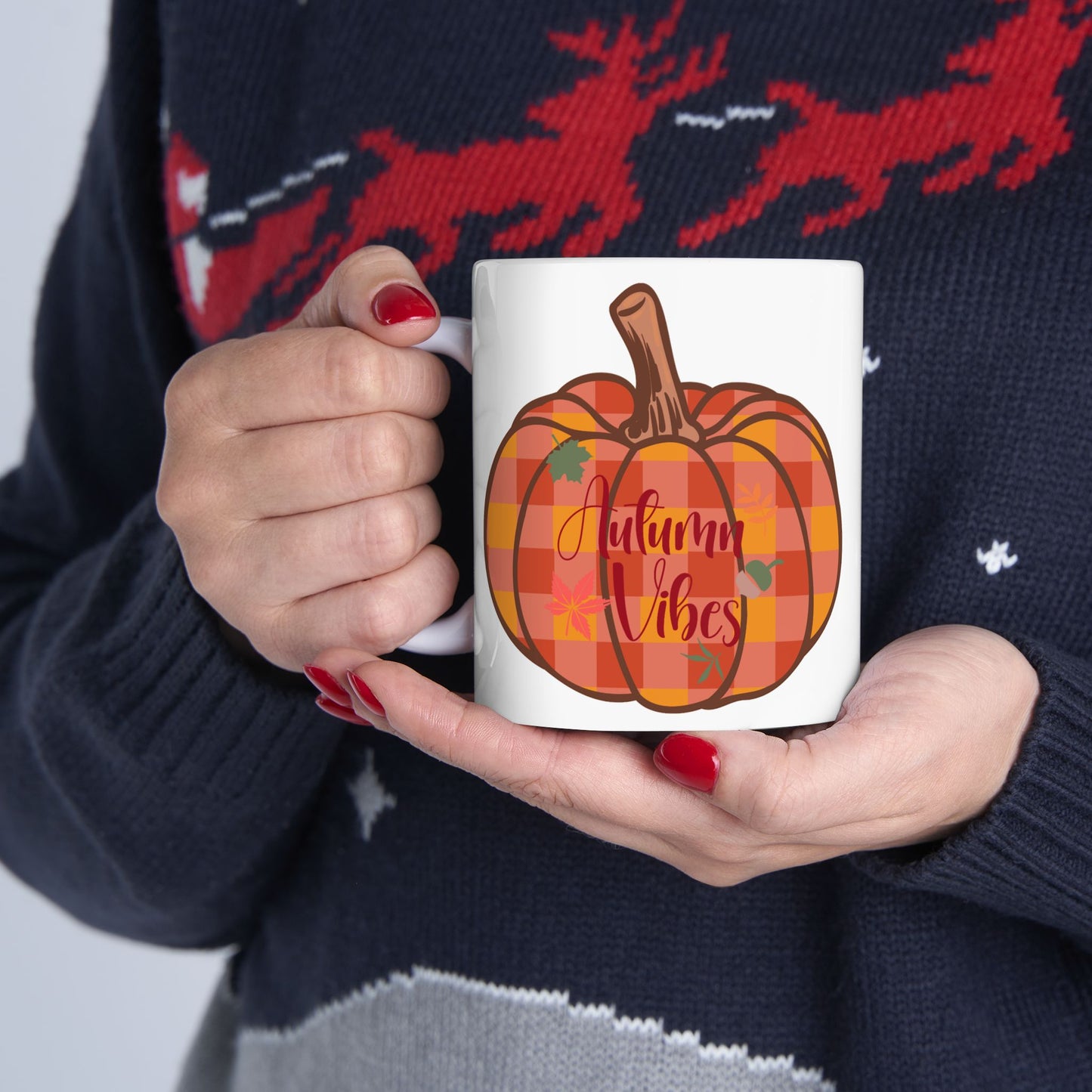 Autumn Pumpkin Ceramic Mug, Cozy Fall Drinkware, Perfect for Thanksgiving, Unique Gift for Pumpkin Lovers, Seasonal Kitchen Decor