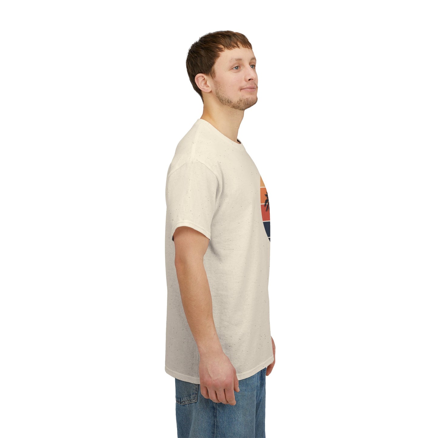 T-Shirt with Sunset Palm Graphic, Good Vibes Only Tee, Relaxed Style, Beachwear Inspiration, Summer Outfits, Vacation Casual