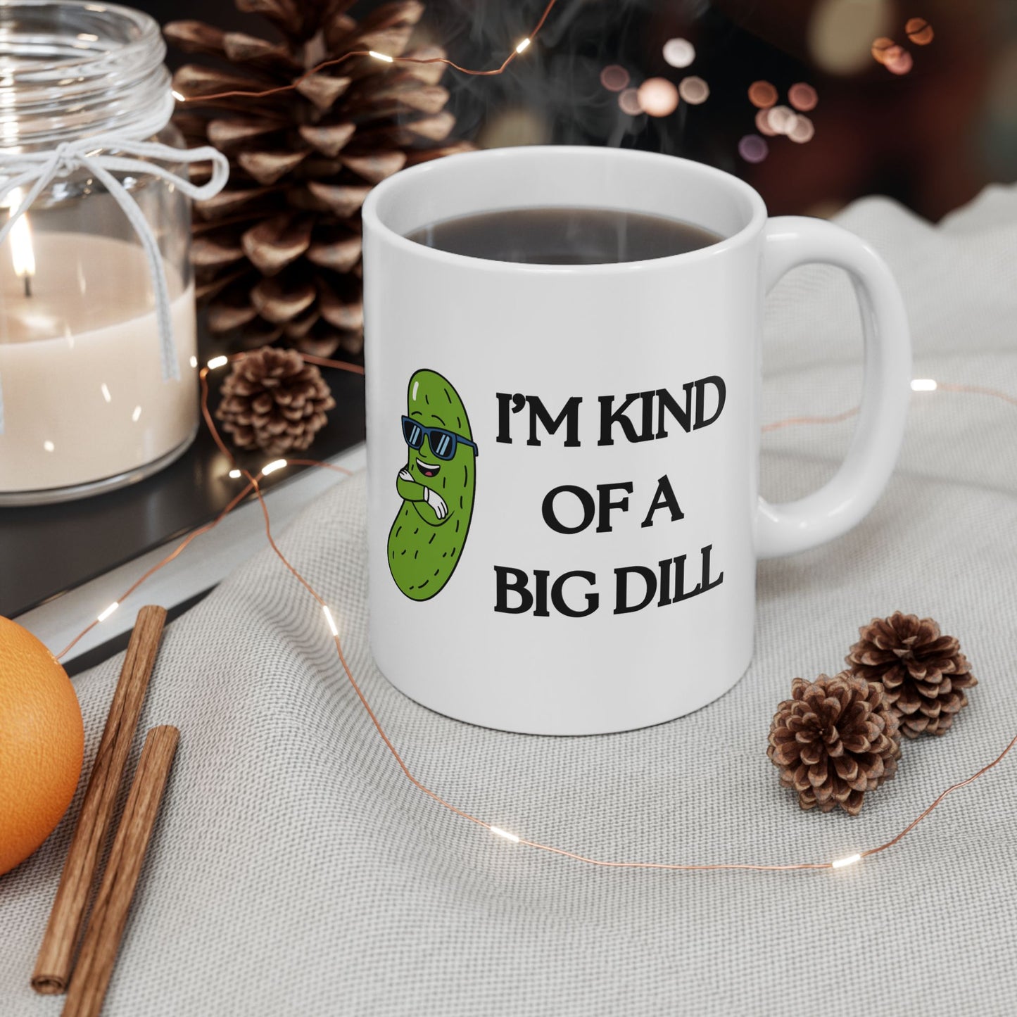 Funny Pickle Mug, Quirky Ceramic Cup, Gift for Friends, Coffee Lover's Humor, Kitchen Decor, Unique Present for Any Occasion