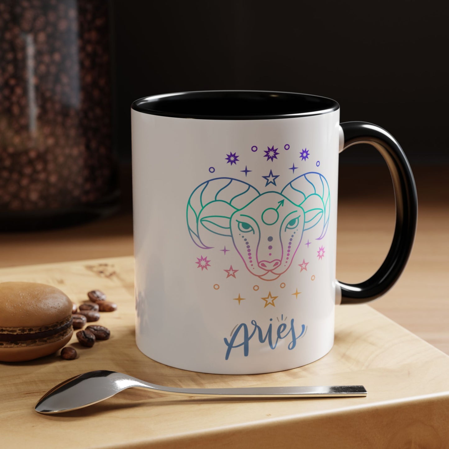 Aries Accent Coffee Mug - Astrology Gift, Zodiac Decor, Horoscope Lover, Perfect for Birthdays or Everyday Use