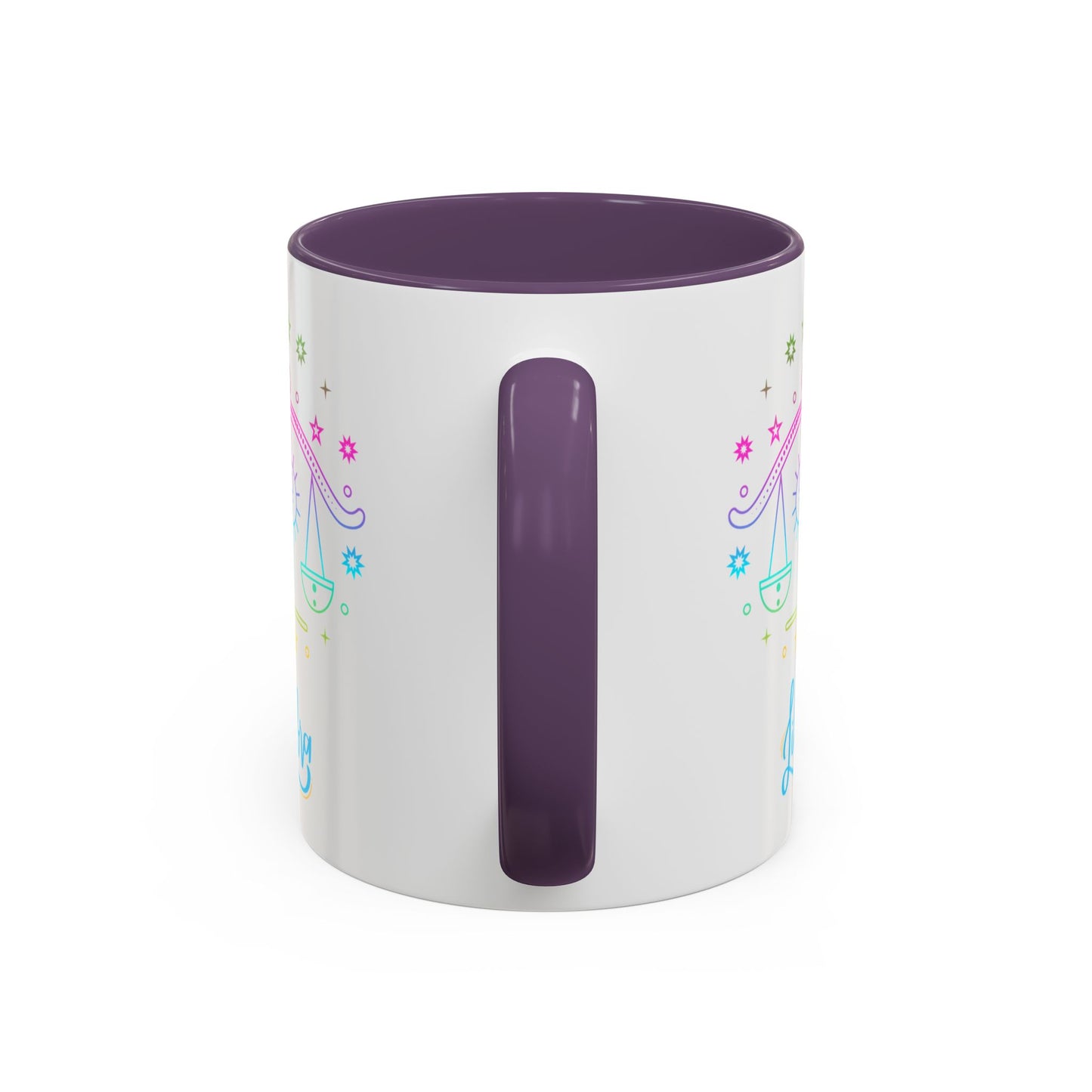 Libra Zodiac Accent Coffee Mug - Colorful Astrology Cup, Astrology Gift, Horoscope Mug, Personalized Coffee Cup, Birthday Gift