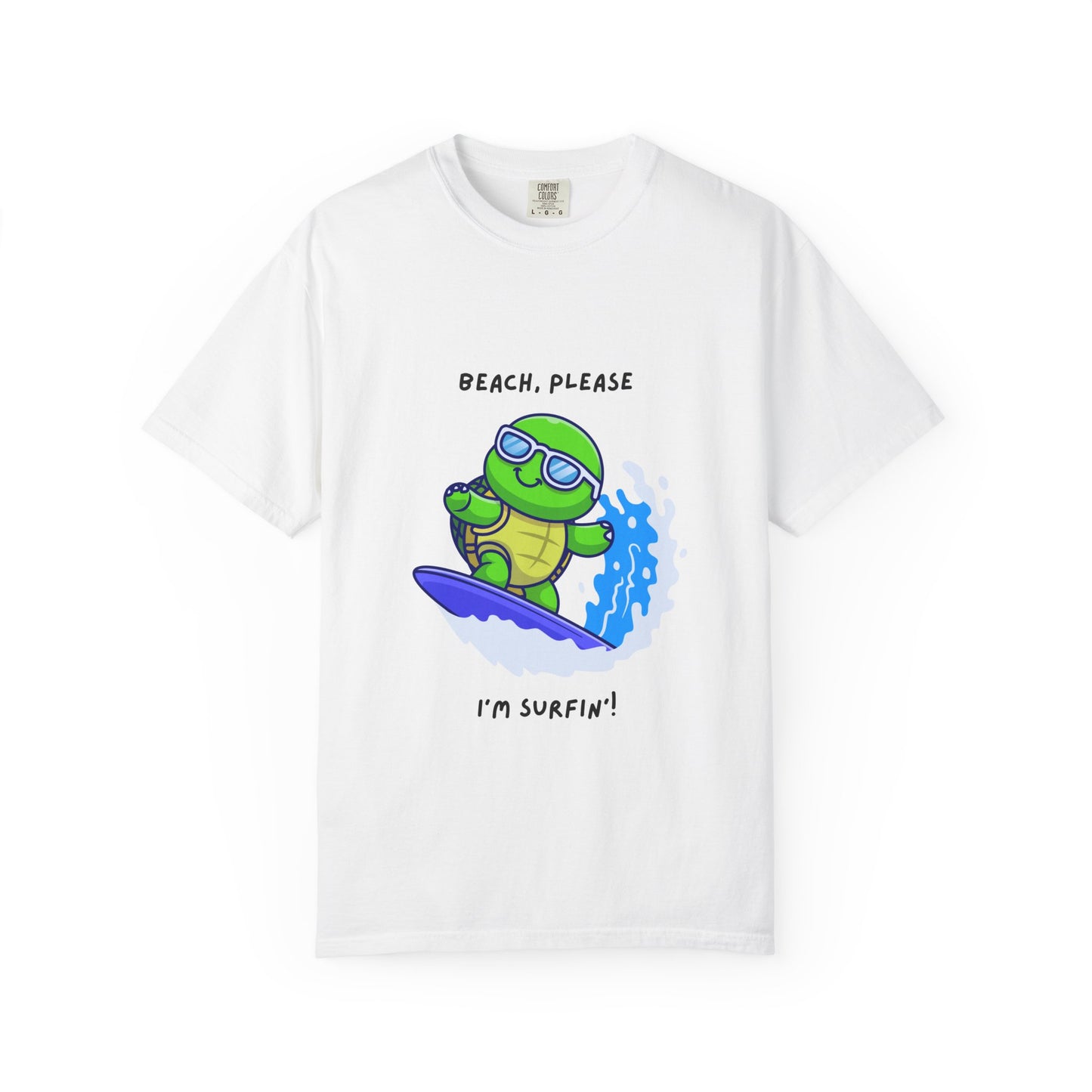 Surfing Turtle T-Shirt, Beach Vibes Tee, Unisex Summer Shirt, Casual Gift for Beach Lovers, Vacation Apparel, Funny Surf Shirt
