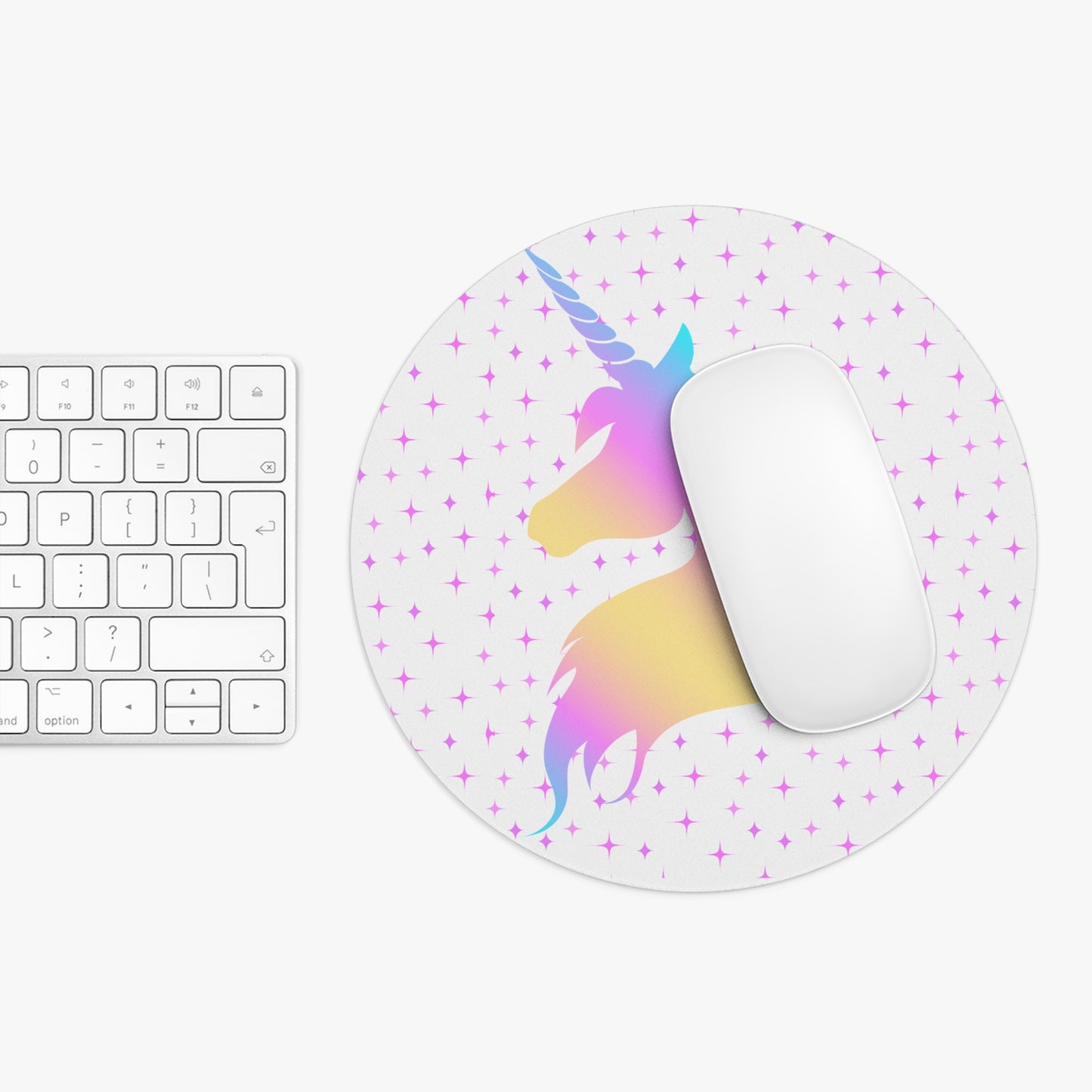 Rainbow Unicorn Mouse Pad, Cute Desk Mat, Office Gift, Gamer Gear, Fantasy Decor, Birthday Holiday Present, Magical Fantasy
