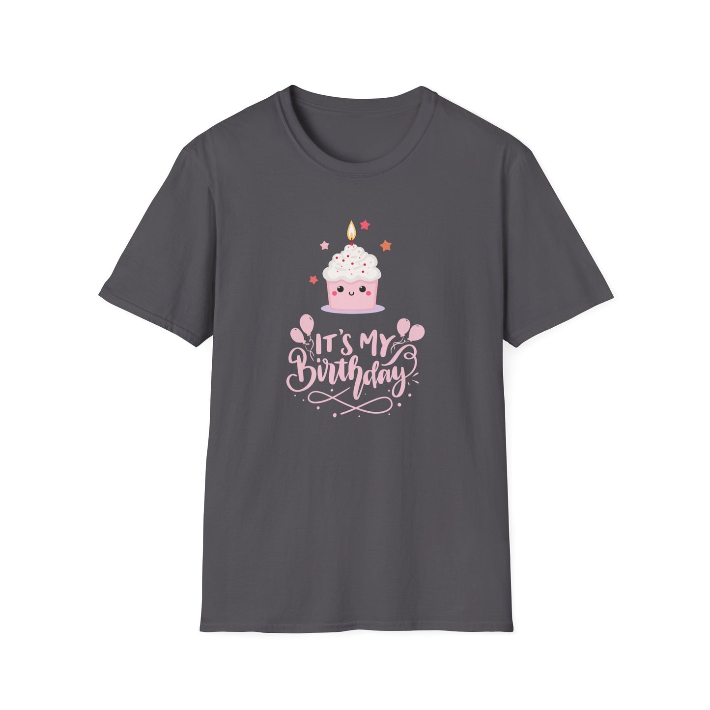It's My Birthday Shirt for Women Pink Cupcake Graphic Tee, Cute Birthday Girl Outfit, Celebration T-Shirt, Party Gift Idea