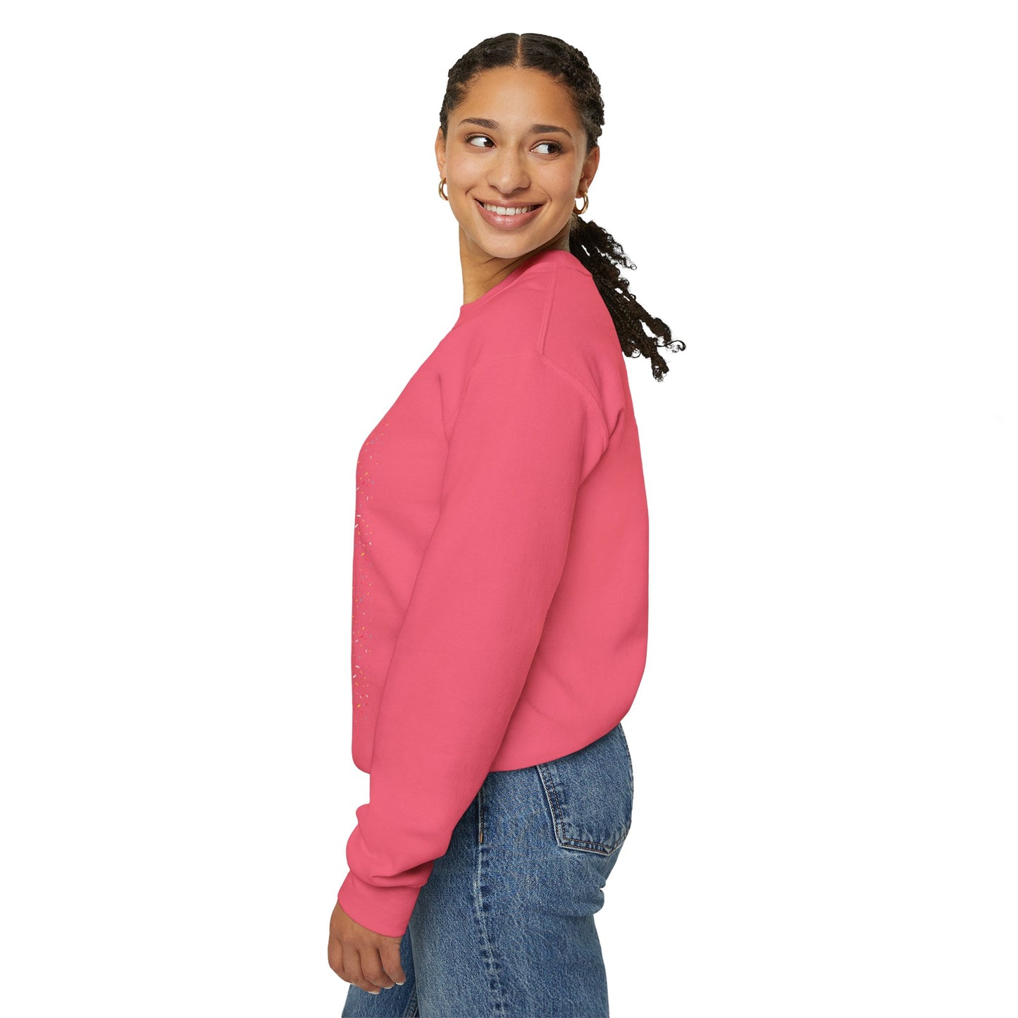 Gingerbread Heart Sweatshirt for Cozy Holidays, Unisex Crewneck Pullover, Christmas Gift, Festive Apparel, Winter Fashion