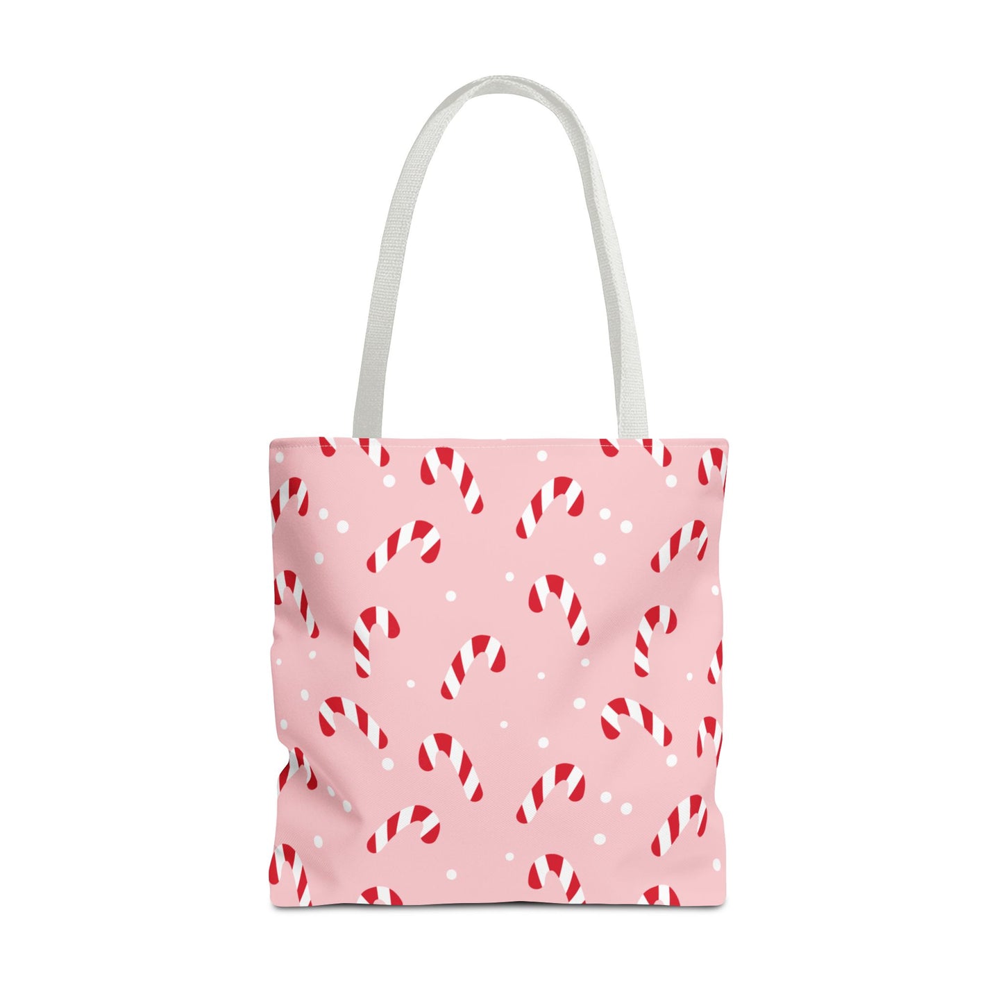 Candy Cane Christmas Tote Bag β Pink Holiday Reusable Shopper π