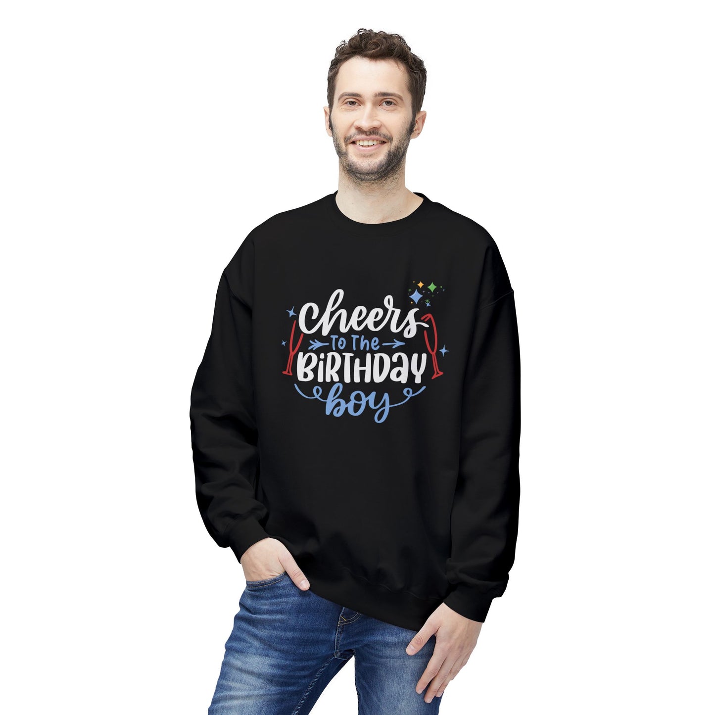 Cheers to the Birthday Boy Sweatshirt Men's Birthday Crewneck, Funny Birthday Gift for Him, Party Pullover, Celebration Outfit