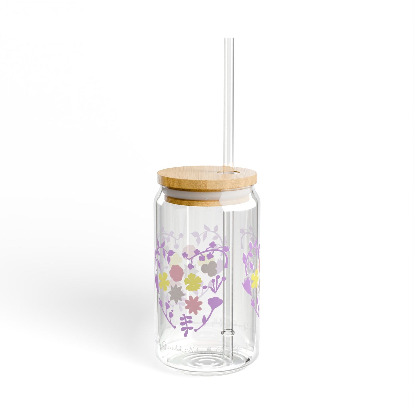Floral Sipper Glass, 16oz | Eco-Friendly Drinkware for Summer Parties, Gifts, Home Decor, Bridal Showers, and Garden Gatherings
