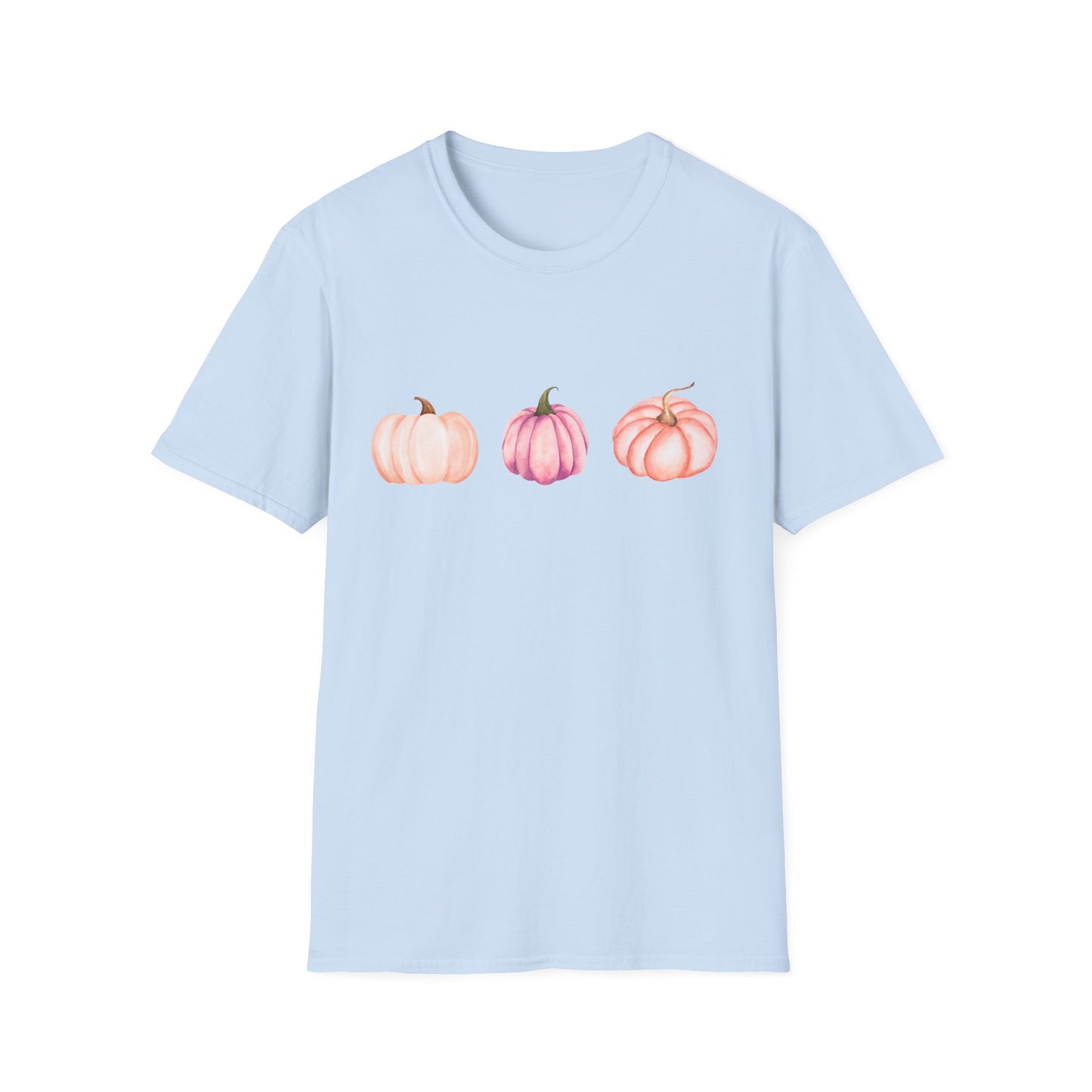 Pastel Pumpkin Softstyle T-Shirt, Fall Fashion, Halloween Tee, Cozy Autumn Shirt, Casual Wear, Cute Graphic Tee