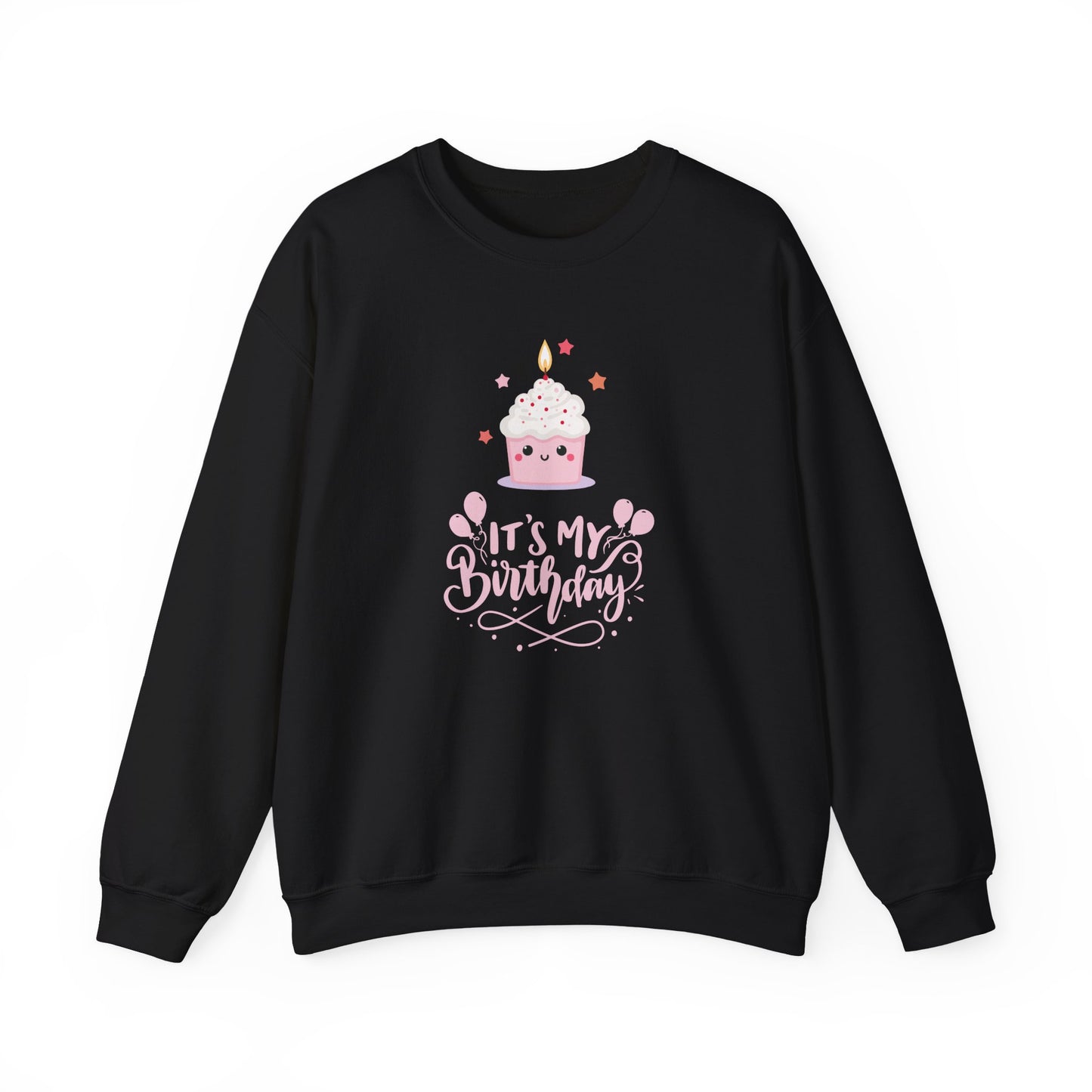 It's My Birthday Sweatshirt for Women, Pink Cupcake Graphic Tee, Cute Birthday Girl Outfit, Celebration T-Shirt, Party Gift Idea