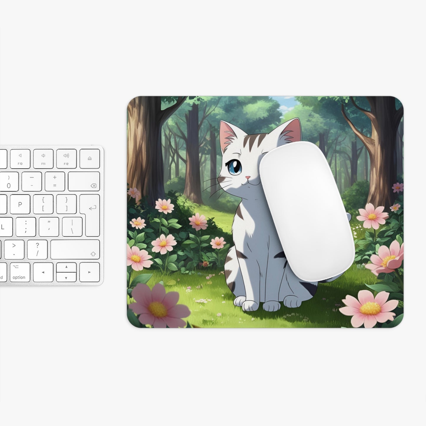 Cute Cat Mouse Pad, Anime Design Desk Accessory, Perfect Gift for Cat Lovers, Home Office Decor, Birthday Present