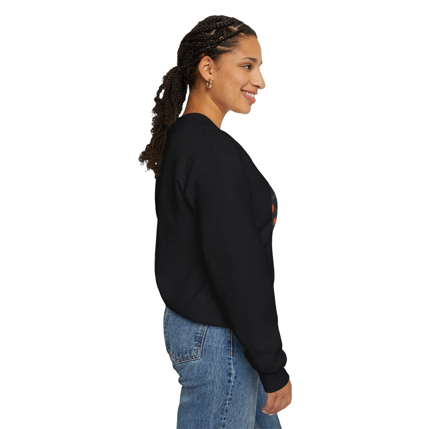 Floral Gothic Girl Halloween Sweatshirt, Cozy Crewneck for Fall, Spooky Season Apparel, Perfect for October Celebrations