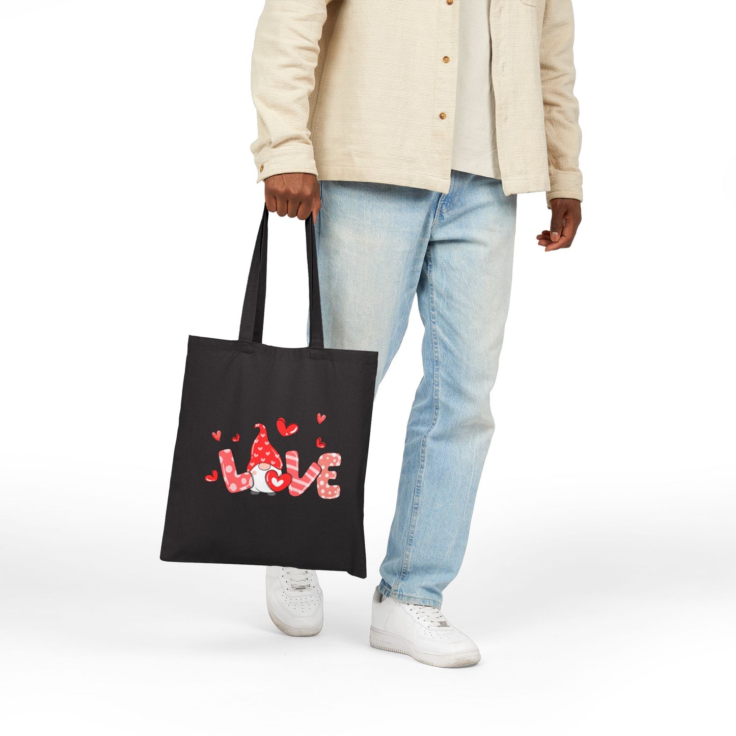 Love Gnome Cotton Canvas Tote Bag – Valentine’s Day Gift Bag