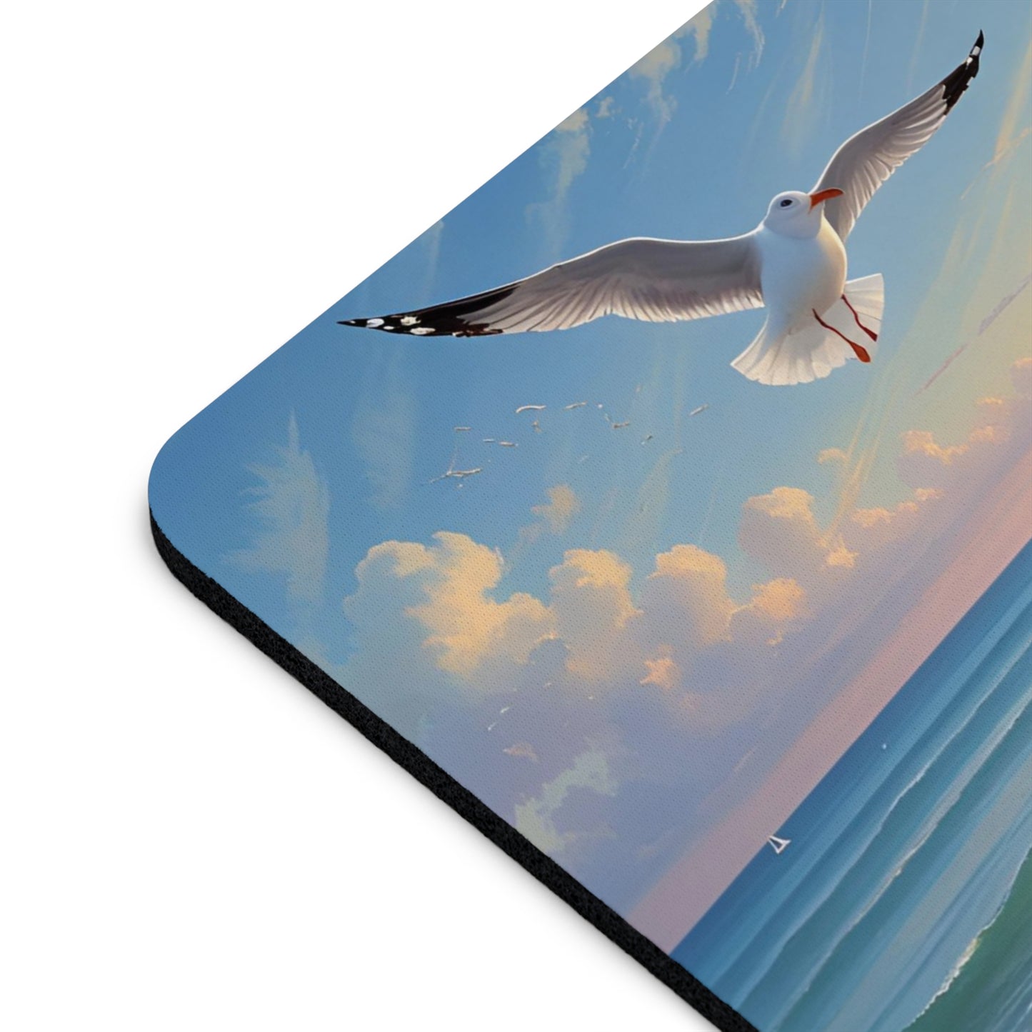 Serene Beach Mouse Pad, Coastal Office Decor, Nautical Gifts, Dreamy Seascape, Relaxing Workstation Accessory, Gifts for Beach Lovers