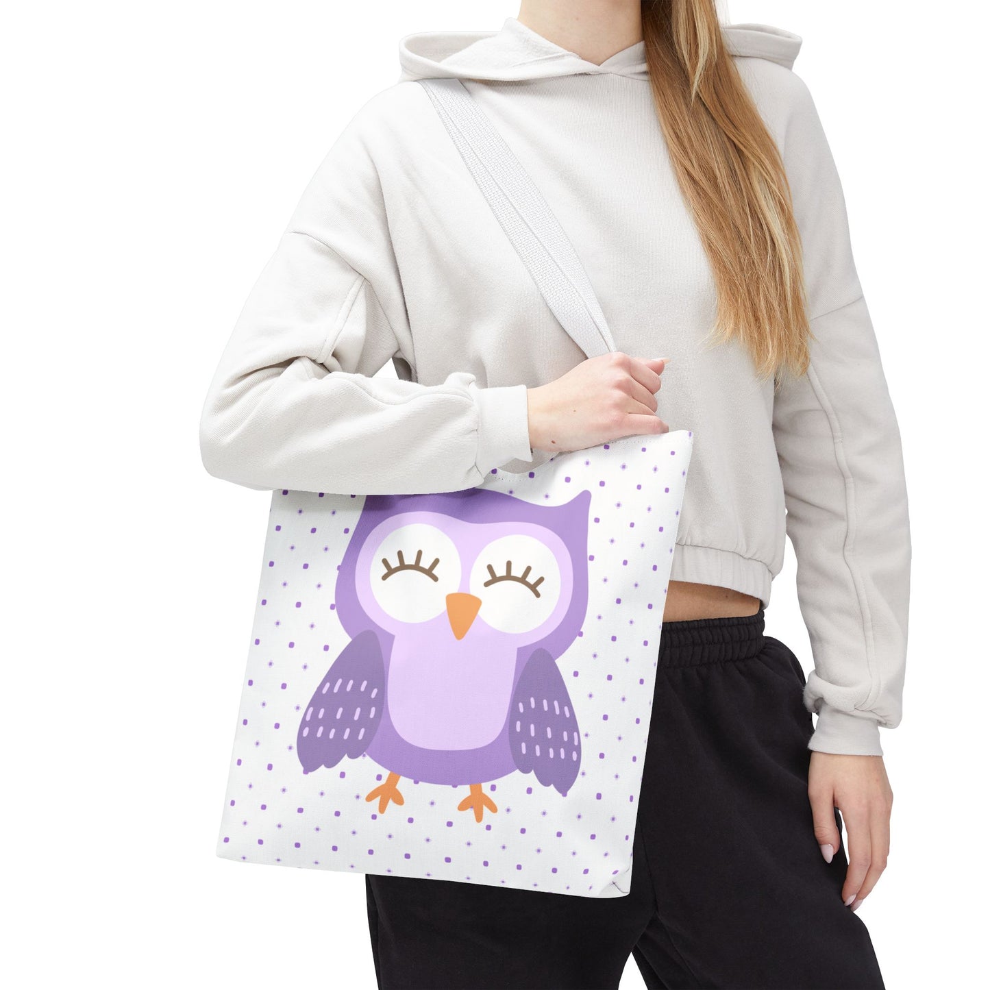 Purple Owl Tote Bag, Adorable Owl Design, Eco-Friendly Shopping Bag, Animal Lover Accessory, Fun Summer Tote