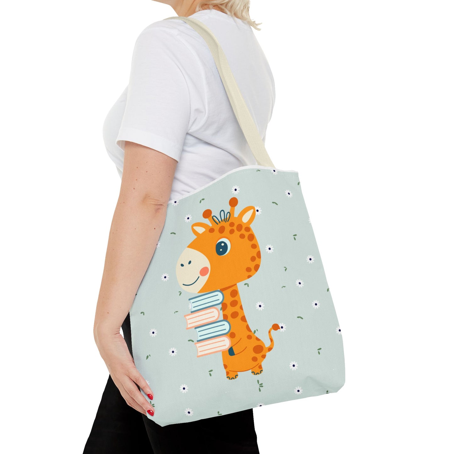 Cute Giraffe Book Lover Tote Bag – Kids & Adults Gift