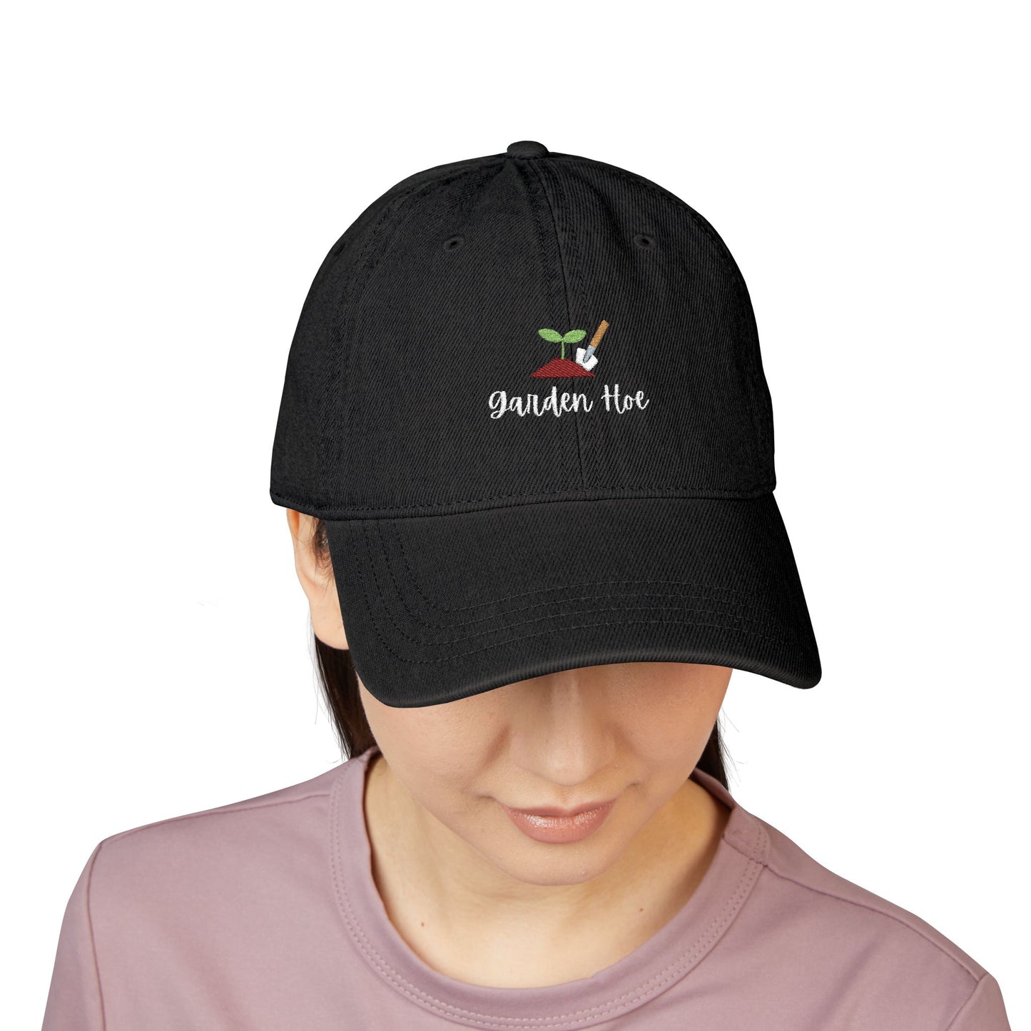 Garden Hoe Embroidered Denim Hat | Perfect Gift for Gardeners, Outdoor Lovers, Eco-Friendly Fashion, Gardening Hat, Spring Outfit