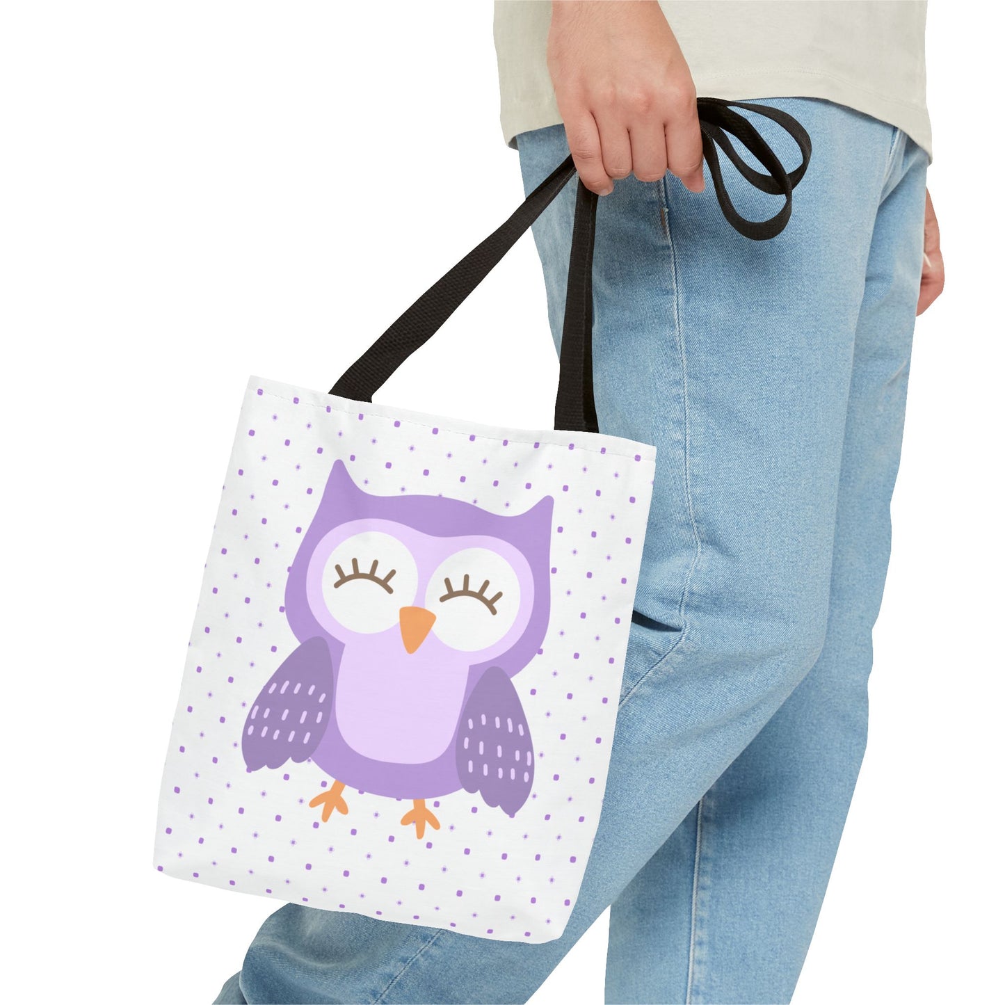 Purple Owl Tote Bag, Adorable Owl Design, Eco-Friendly Shopping Bag, Animal Lover Accessory, Fun Summer Tote