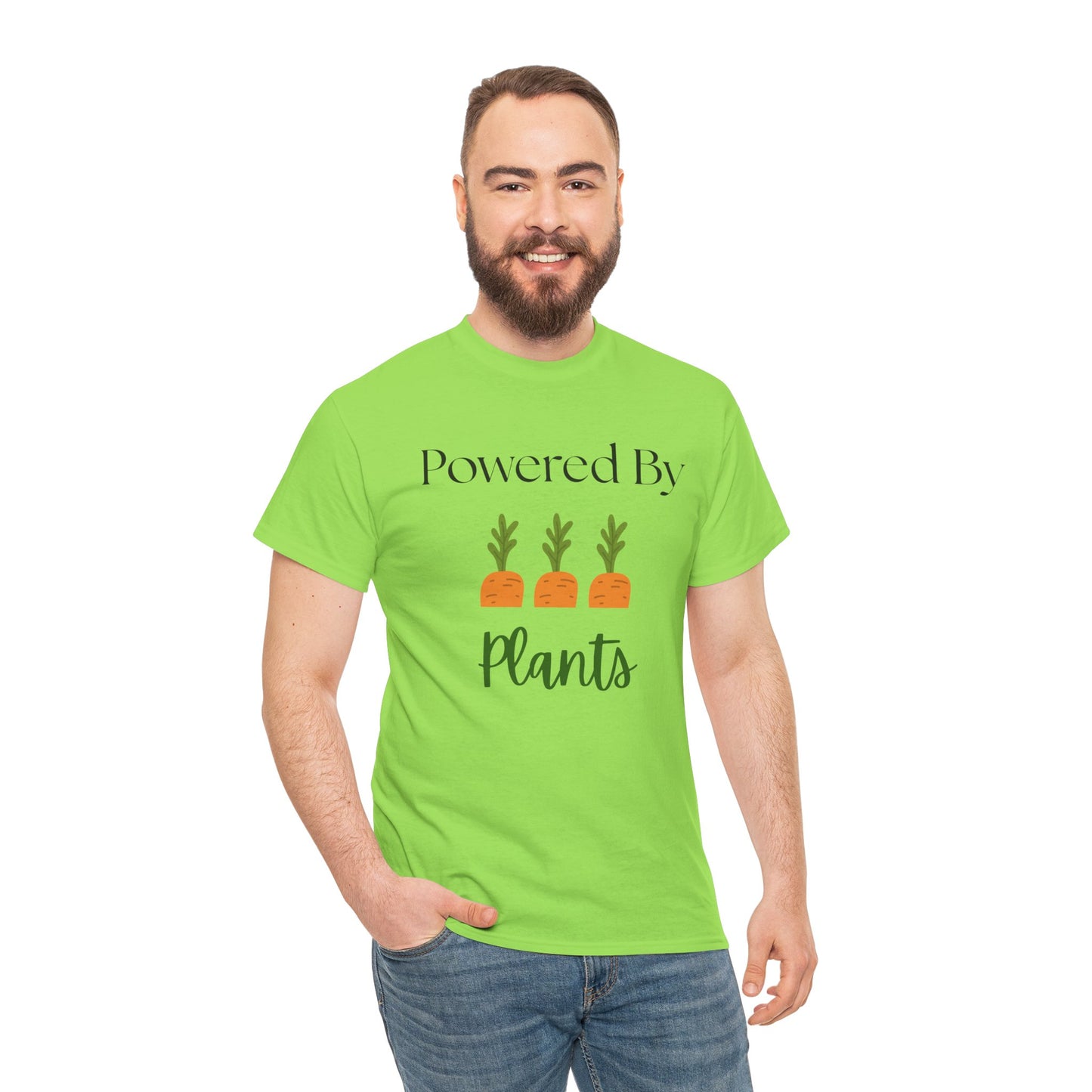 Powered By Plants Unisex Tee - Perfect for Vegans, Eco-Friendly Gifts, Organic Enthusiasts, Gardener, Everyday Wear