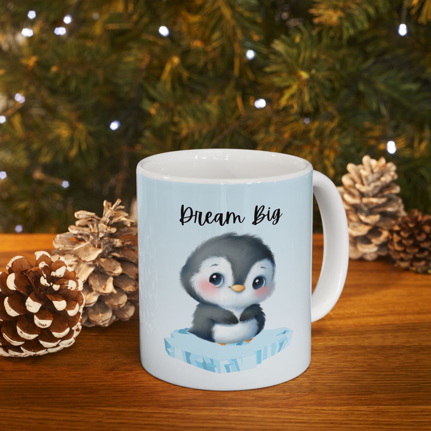 Penguin Motivational Ceramic Mug, Perfect Gift for Animal Lovers, Inspirational Mug, Penguin Lovers Gift, Cozy Beverage Cup