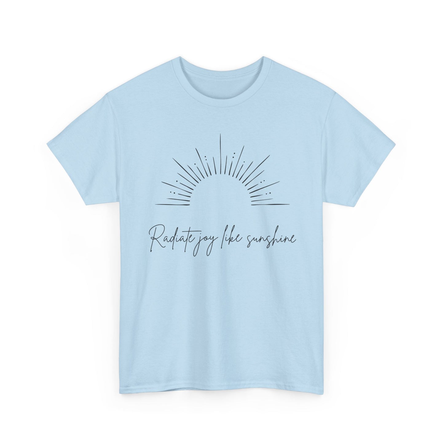 Radiate Joy Unisex Heavy Cotton Tee - Positive Vibes Shirt, Casual Wear, Gift for Friends, Inspirational Tee, Everyday Comfort