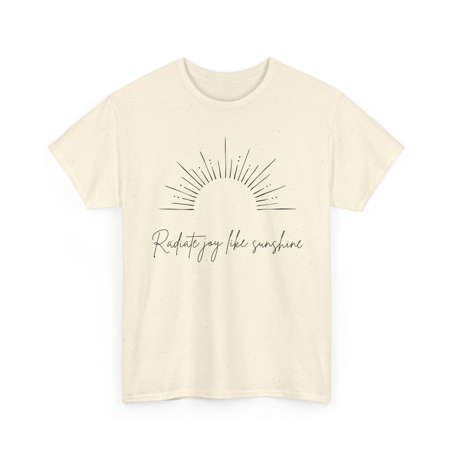 Radiate Joy Unisex Heavy Cotton Tee - Positive Vibes Shirt, Casual Wear, Gift for Friends, Inspirational Tee, Everyday Comfort