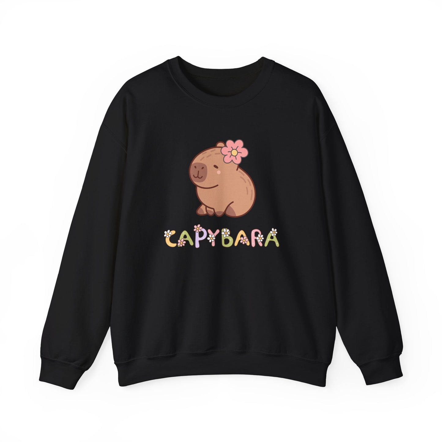 Cute Capybara Sweatshirt – Unisex Long Sleeve Cozy Pullover