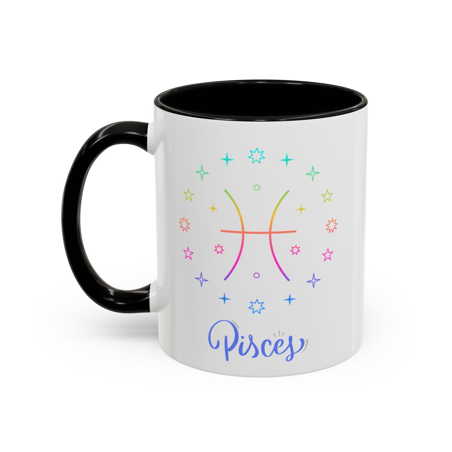 Colorful Pisces Coffee Mug, Astrology Gift, Fun Mug for Tea Lovers, Zodiac, Unique Birthday Present