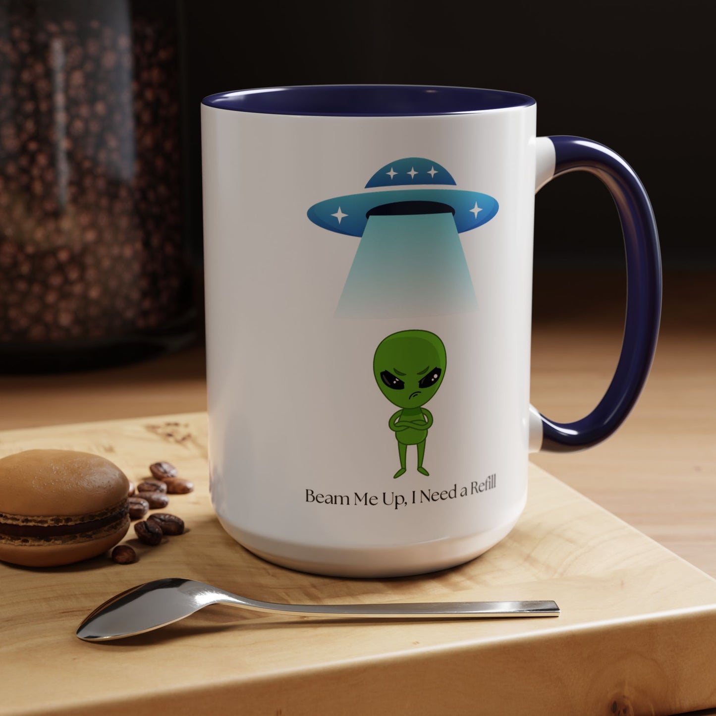Alien Mug - Beam Me Up, Perfect for Sci-Fi Lovers, Cute Gift for Birthdays, Friends, or Just Your Daily Coffee Fix