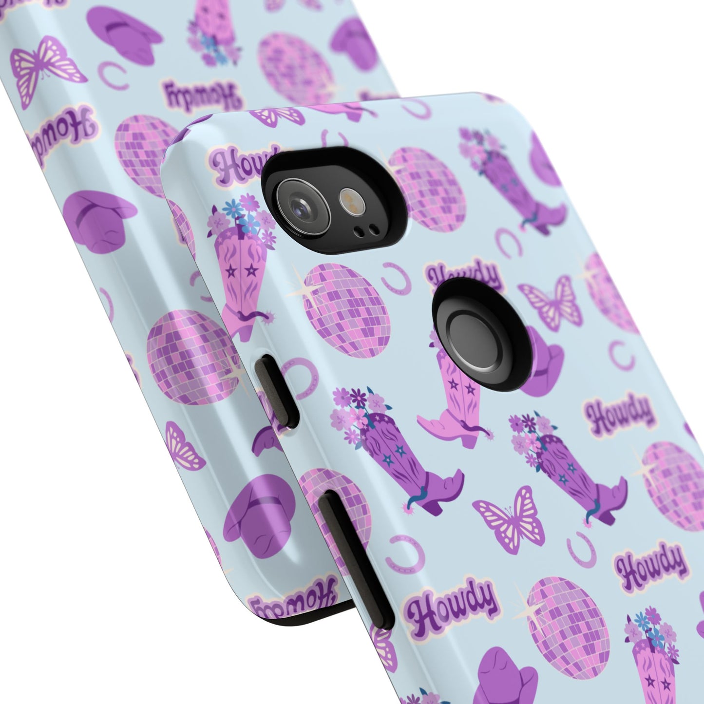 Pink Purple Western Phone Case | Tough Cases | Howdy Design, Colorful Cowboy Accessories, Gift for Cowgirl, Fun Phone Cover