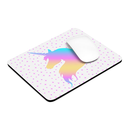 Rainbow Unicorn Mouse Pad, Cute Desk Mat, Office Gift, Gamer Gear, Fantasy Decor, Birthday Holiday Present, Magical Fantasy