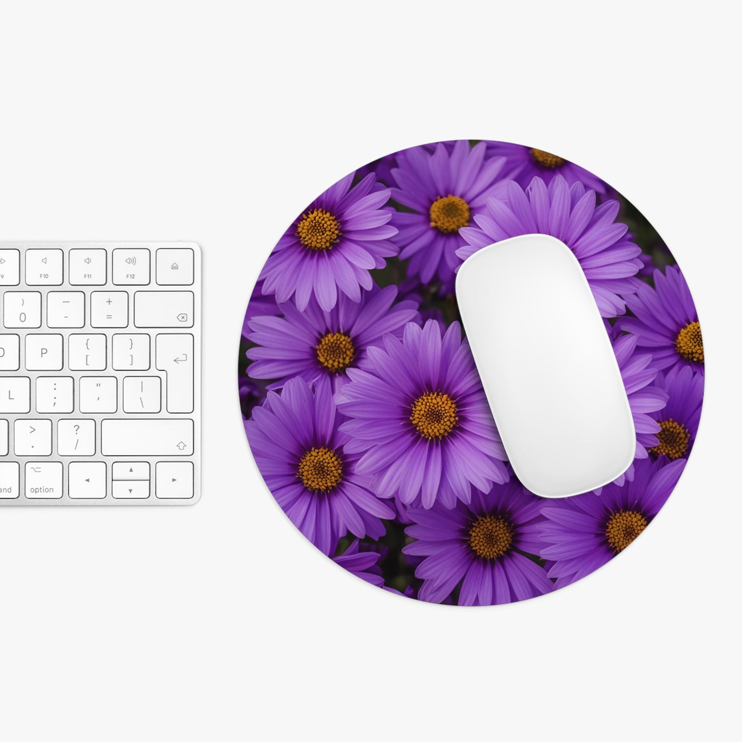 Purple Daisy Mouse Pad, Floral Desk Accessory, Office Decor, Computer Gift, Spring Vibe