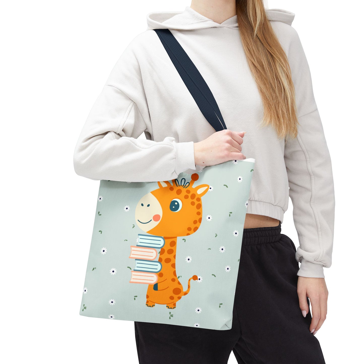 Cute Giraffe Book Lover Tote Bag – Kids & Adults Gift