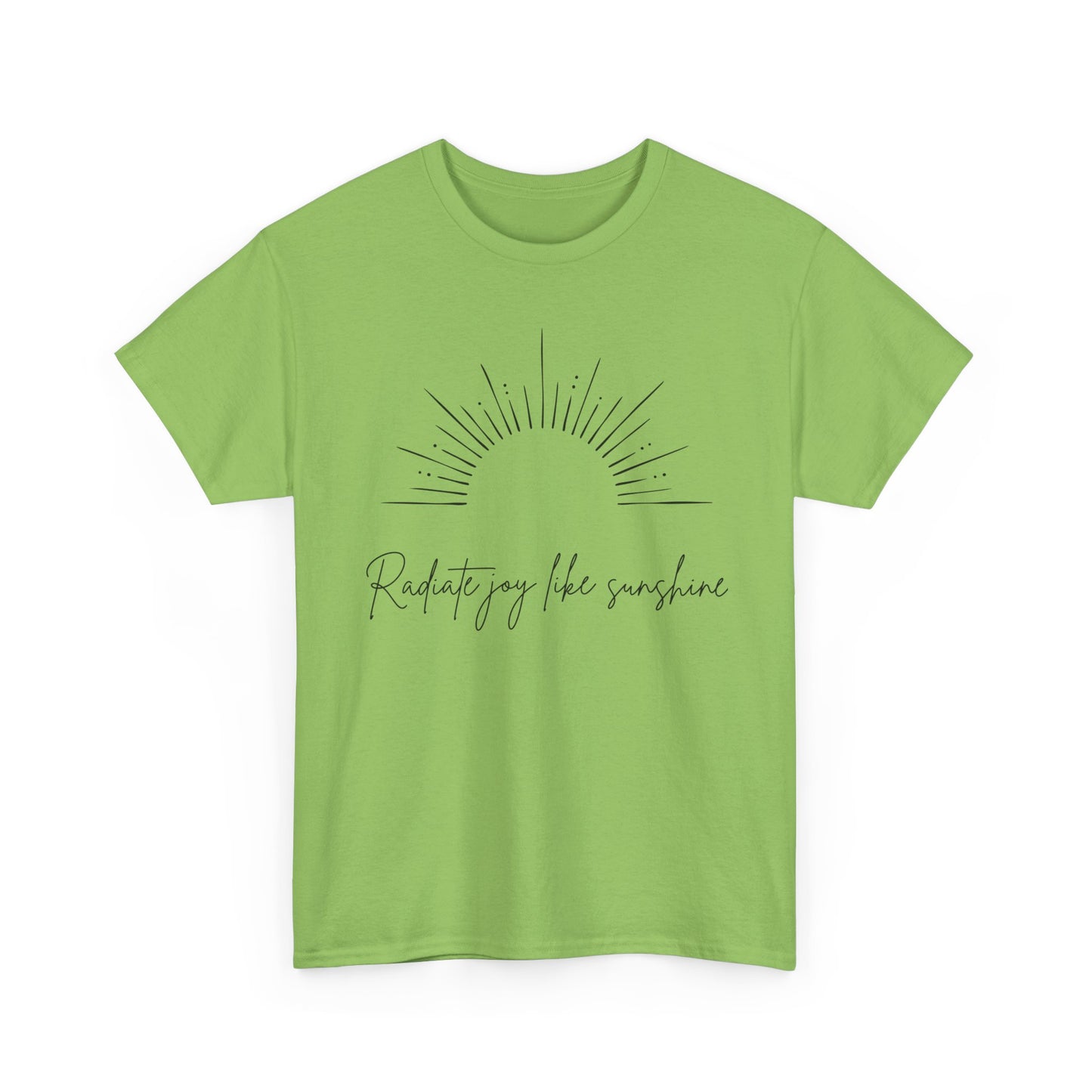 Radiate Joy Unisex Heavy Cotton Tee - Positive Vibes Shirt, Casual Wear, Gift for Friends, Inspirational Tee, Everyday Comfort